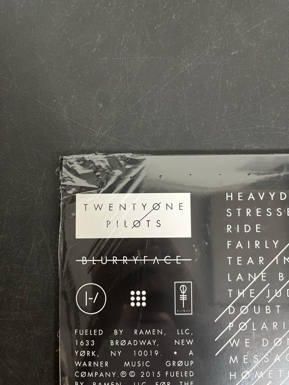 BACK_TL - Twenty One Pilots - Blurryface 25th Anniv. Ed. Silver Vinyl USED NOT TESTED
