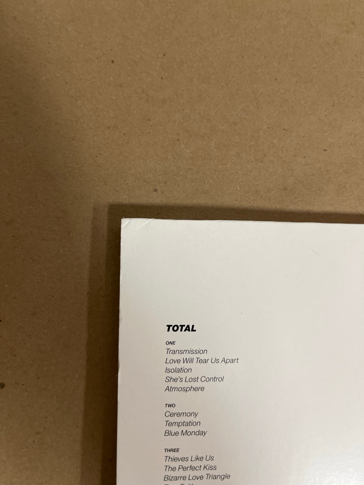 BACK_TL - New Order / Joy Division - Total: From Joy ... LE 180gm Vinyl USED NOT TESTED