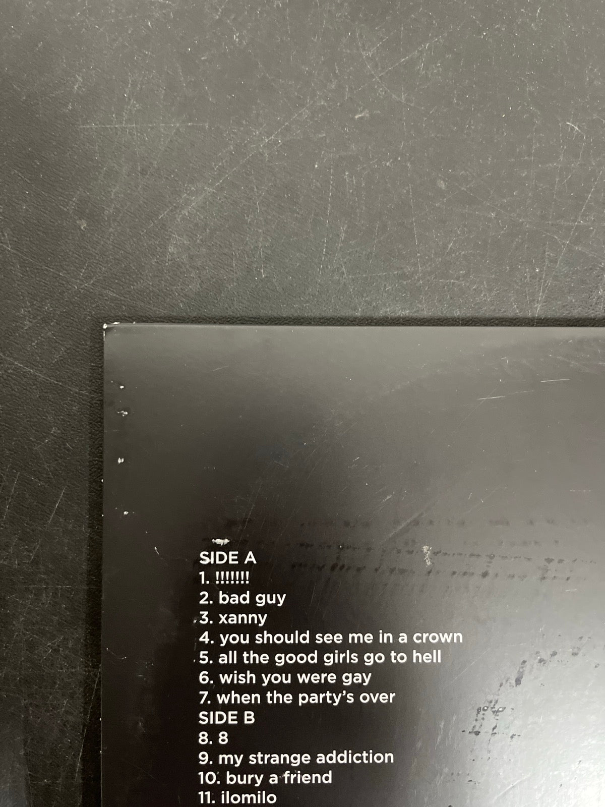 BACK_TL - Billie Eilish - WHEN WE ALL FALL ... LE Green Vinyl USED NOT TESTED