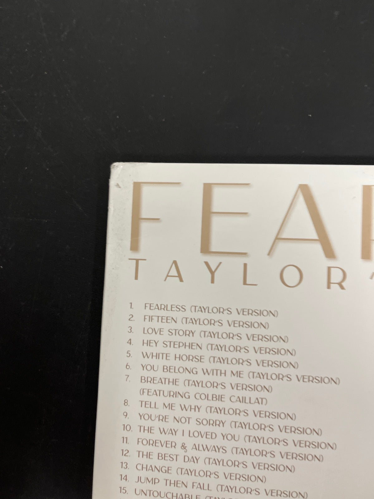 BACK_TL - Taylor Swift - Fearless (Taylor's Version) Red Numbered Vinyl USED NOT TESTED