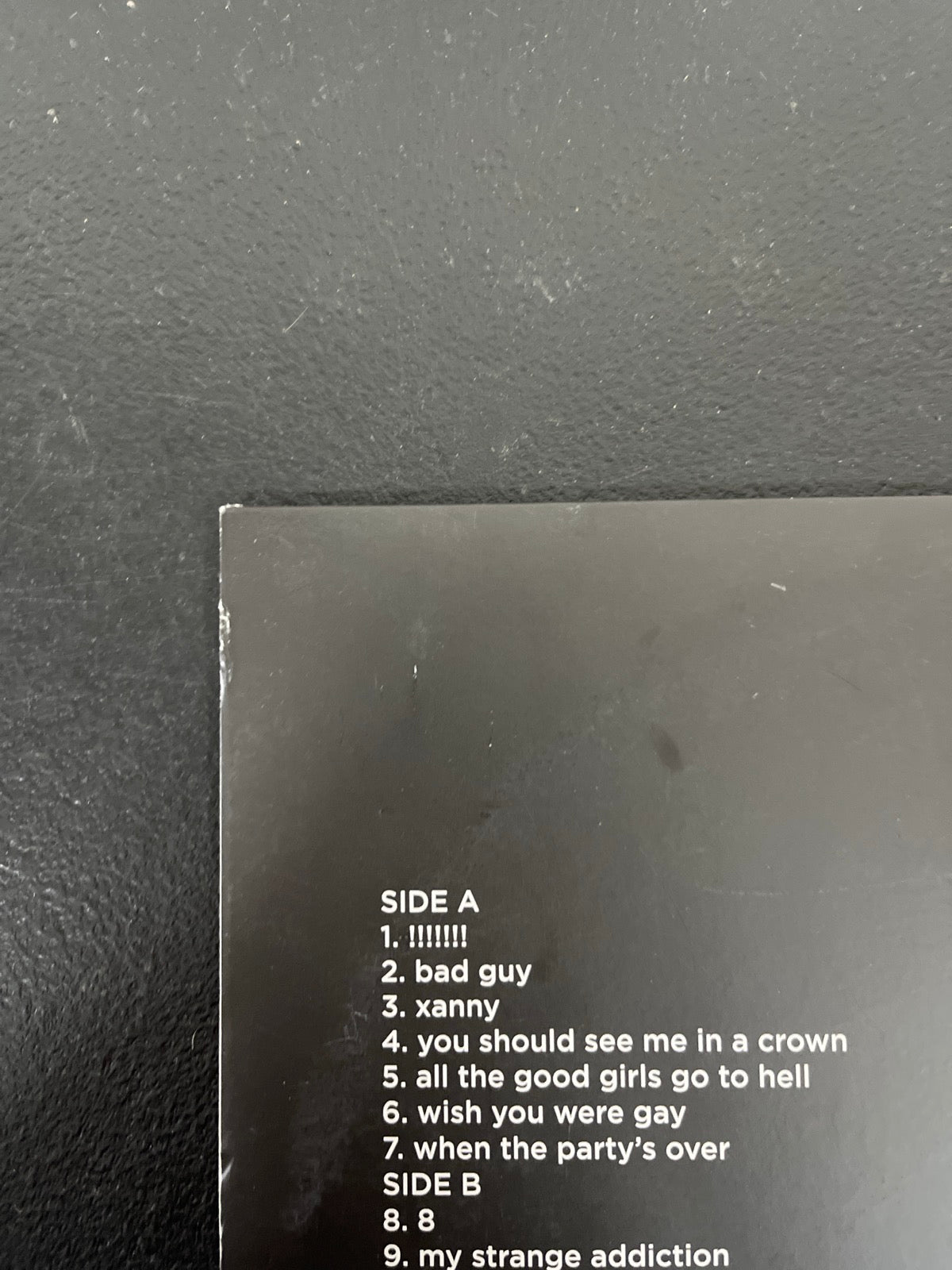 BACK_TL - Billie Eilish - WHEN WE ALL FALL AS... LE Glow In The Dark Vinyl USED NOT TESTED