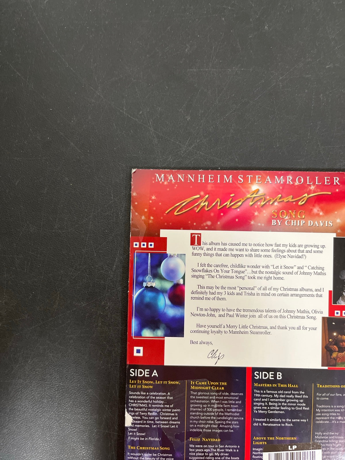 BACK_TL - Mannheim Steamroller - Christmas Song LE 180gm Red Vinyl USED NOT TESTED