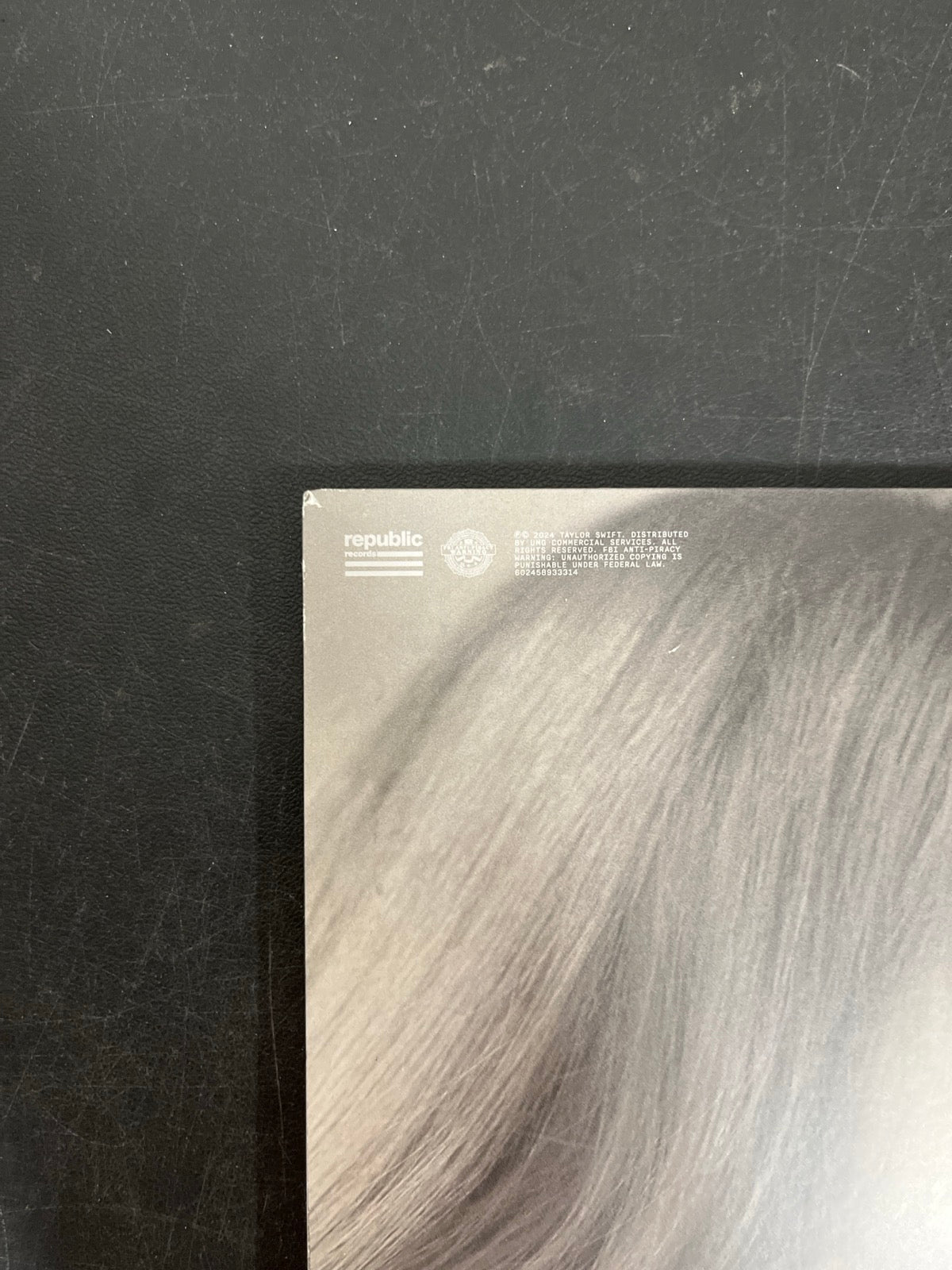 BACK_TL - Taylor Swift - The Tortured ... LE Clear Vinyl USED NOT TESTED