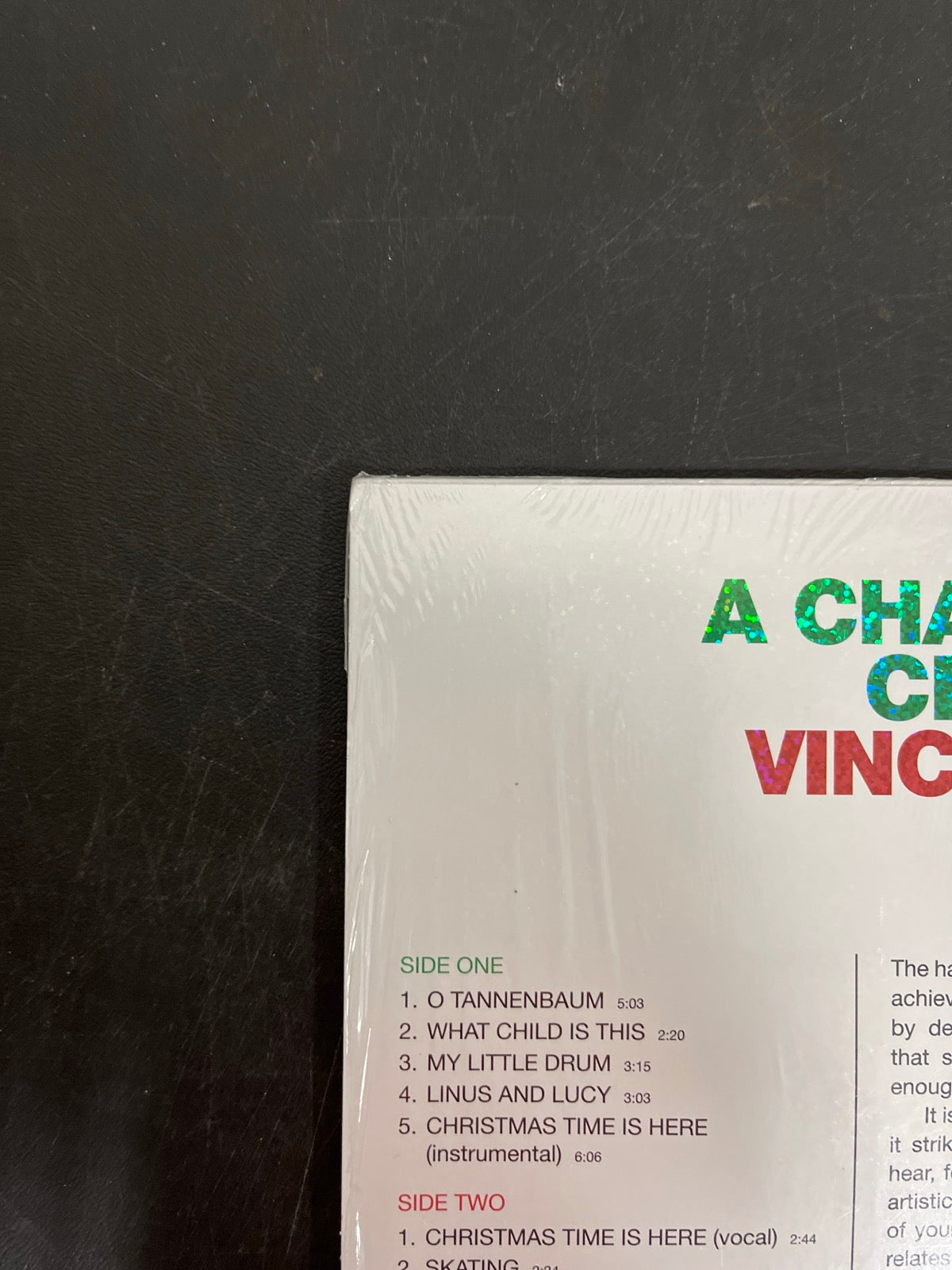 BACK_TL - A Charlie Brown Christmas OST LE Green Vinyl USED NOT TESTED