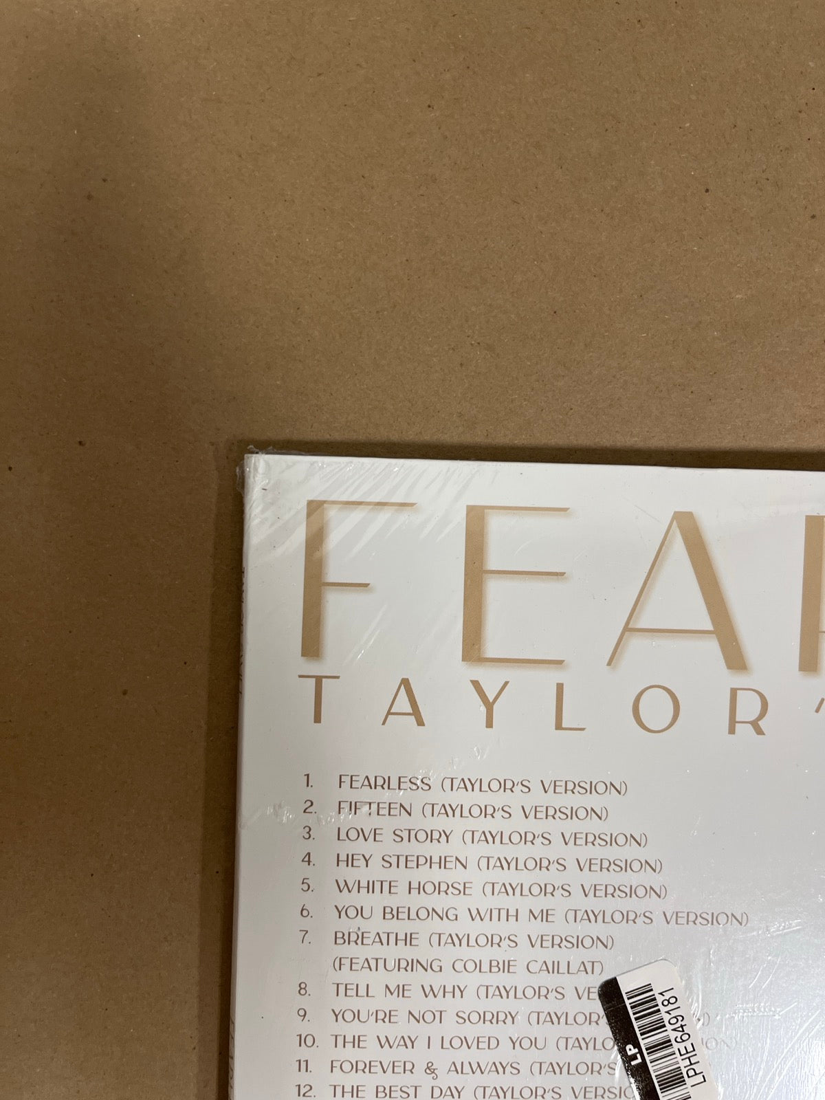 BACK_TL - Taylor Swift - Fearless (Taylor's Version) Red Numbered Vinyl USED NOT TESTED