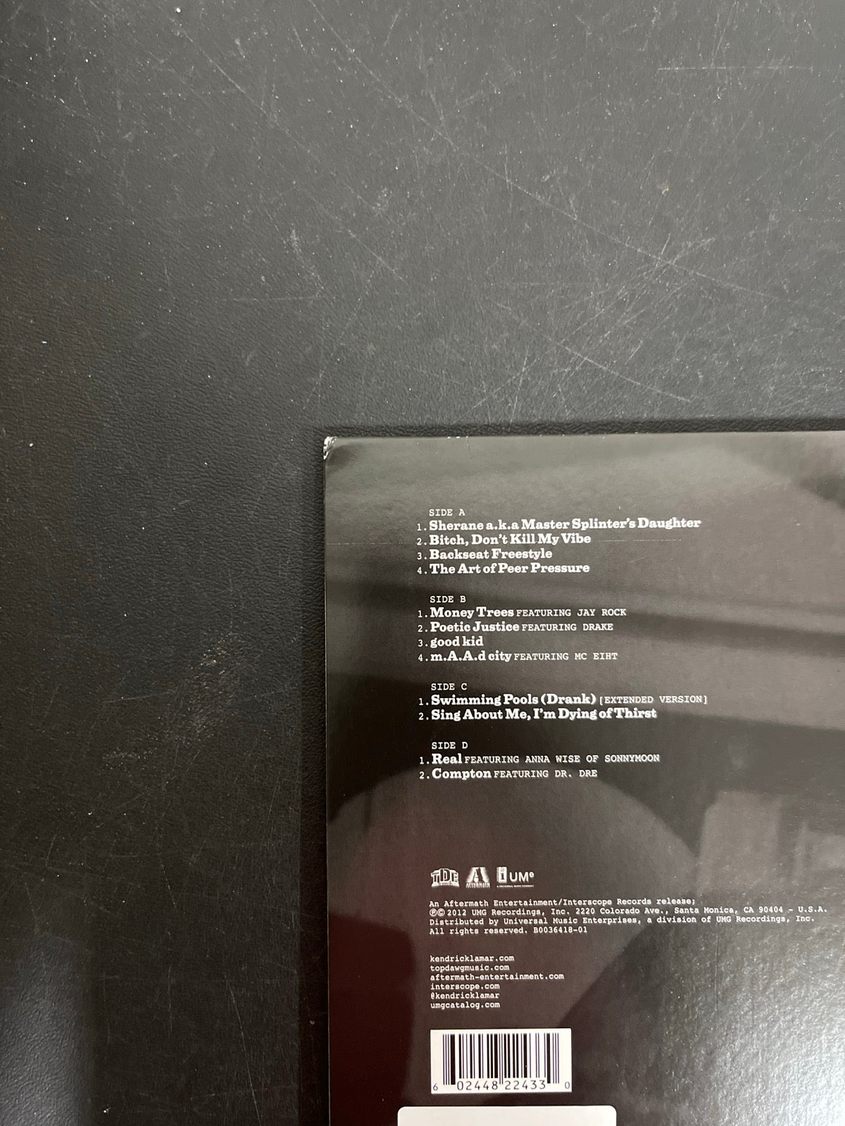BACK_TL - Kendrick Lamar - good kid, m.A.A.d city LE Red Vinyl USED NOT TESTED