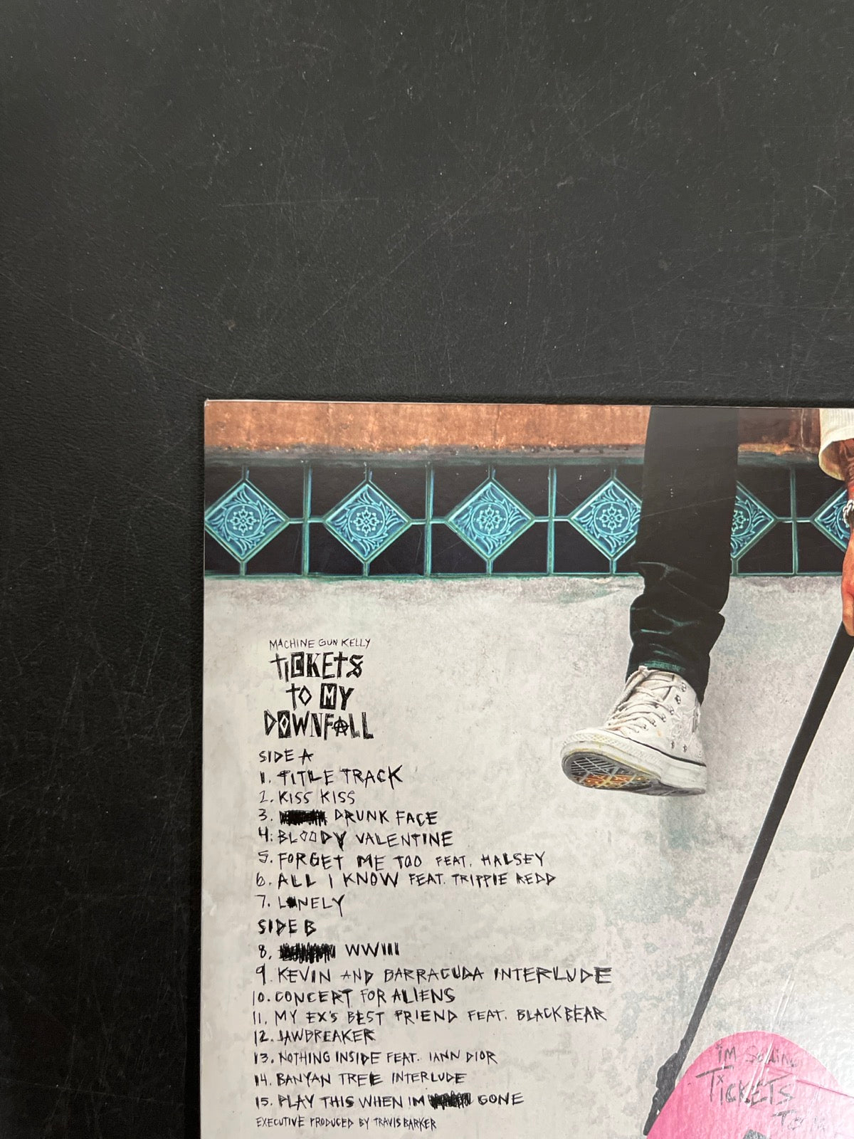 BACK_TL - Machine Gun Kelly - Tickets To My Downfall Black Vinyl USED NOT TESTED