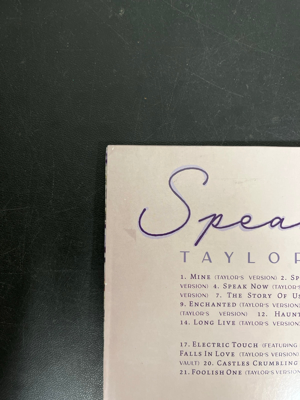 BACK_TL - Taylor Swift - Speak Now Taylor's Version LE Lilac Marble Vinyl USED NOT TESTED