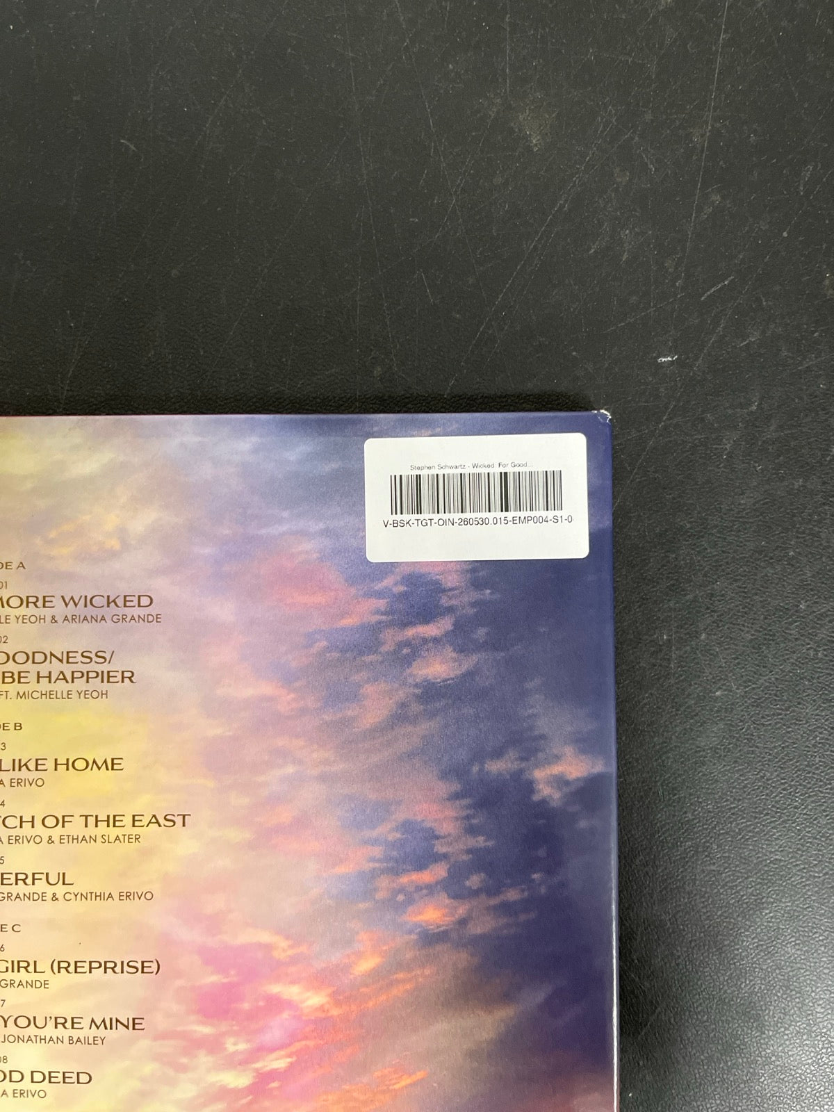 BACK_TR - Wicked: For Good OST LE Pink / Green Vinyl USED NOT TESTED