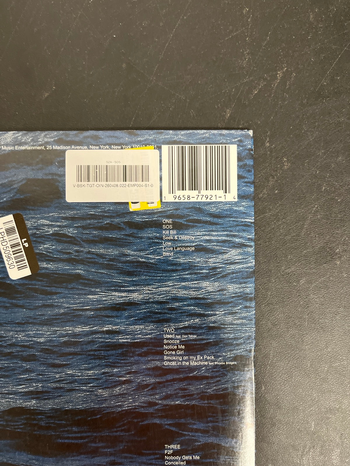 BACK_TR - SZA - SOS LE Vinyl USED NOT TESTED