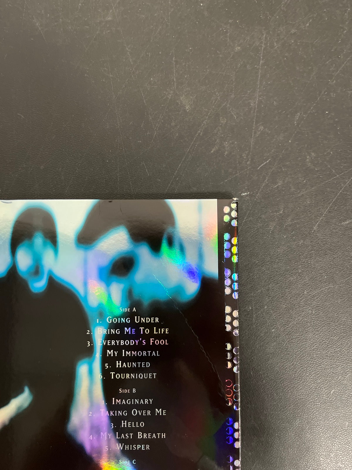 BACK_TR - Evanescence - Fallen 20th Anniv Ed. Blue Smoke Vinyl USED NOT TESTED