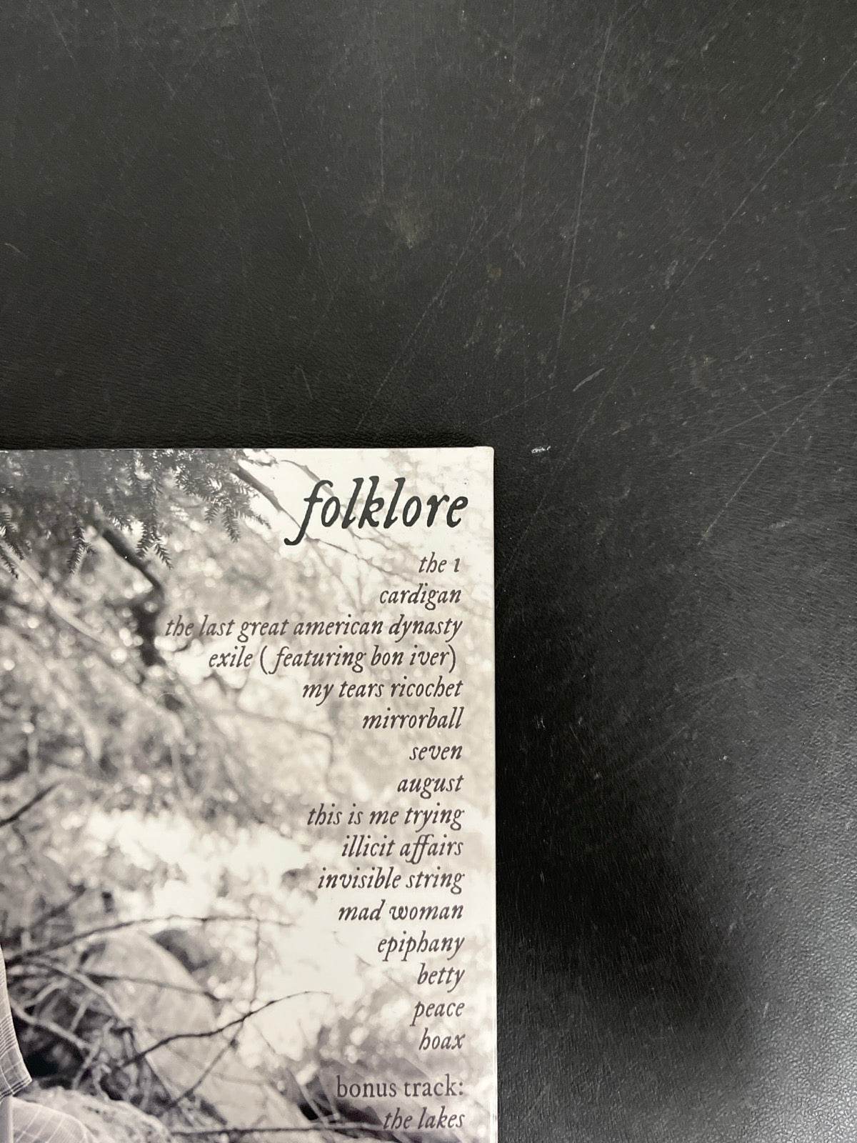 BACK_TR - Taylor Swift - Folklore LE Red Etched Vinyl USED NOT TESTED