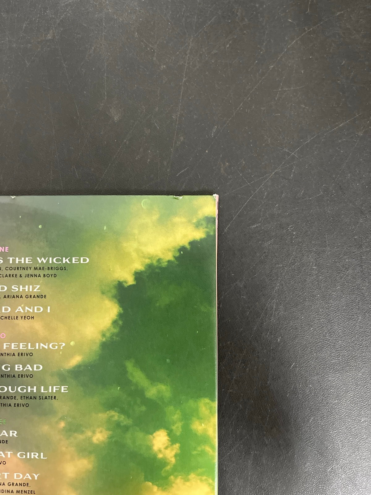 BACK_TR - Wicked OST LE Etched Green and Pink Splatter Vinyl USED NOT TESTED