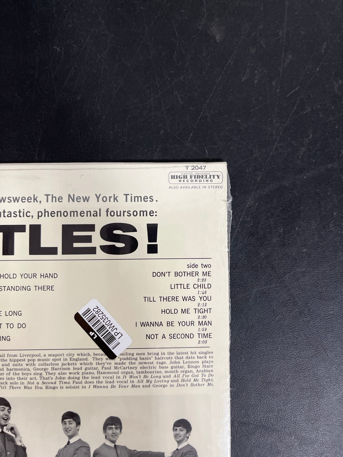 BACK_TR - The Beatles - Meet The Beatles! 180gm Blue Vinyl USED NOT TESTED