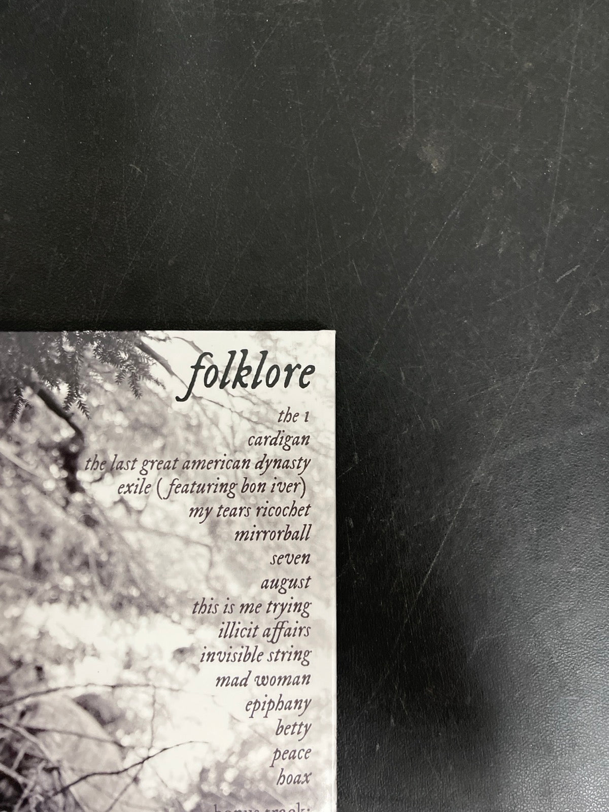 BACK_TR - Taylor Swift - Folklore LE Red Etched Vinyl USED NOT TESTED