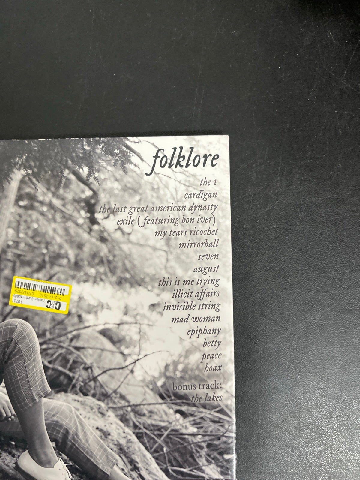 BACK_TR - Taylor Swift - Folklore LE Red Etched Vinyl USED NOT TESTED