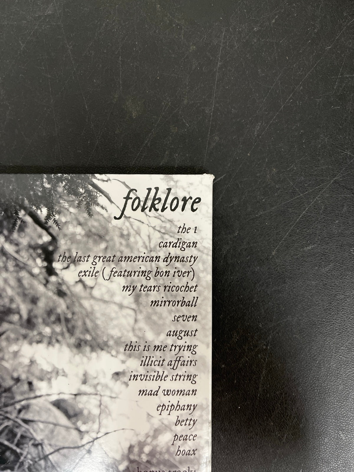 BACK_TR - Taylor Swift - Folklore LE Red Etched Vinyl USED NOT TESTED