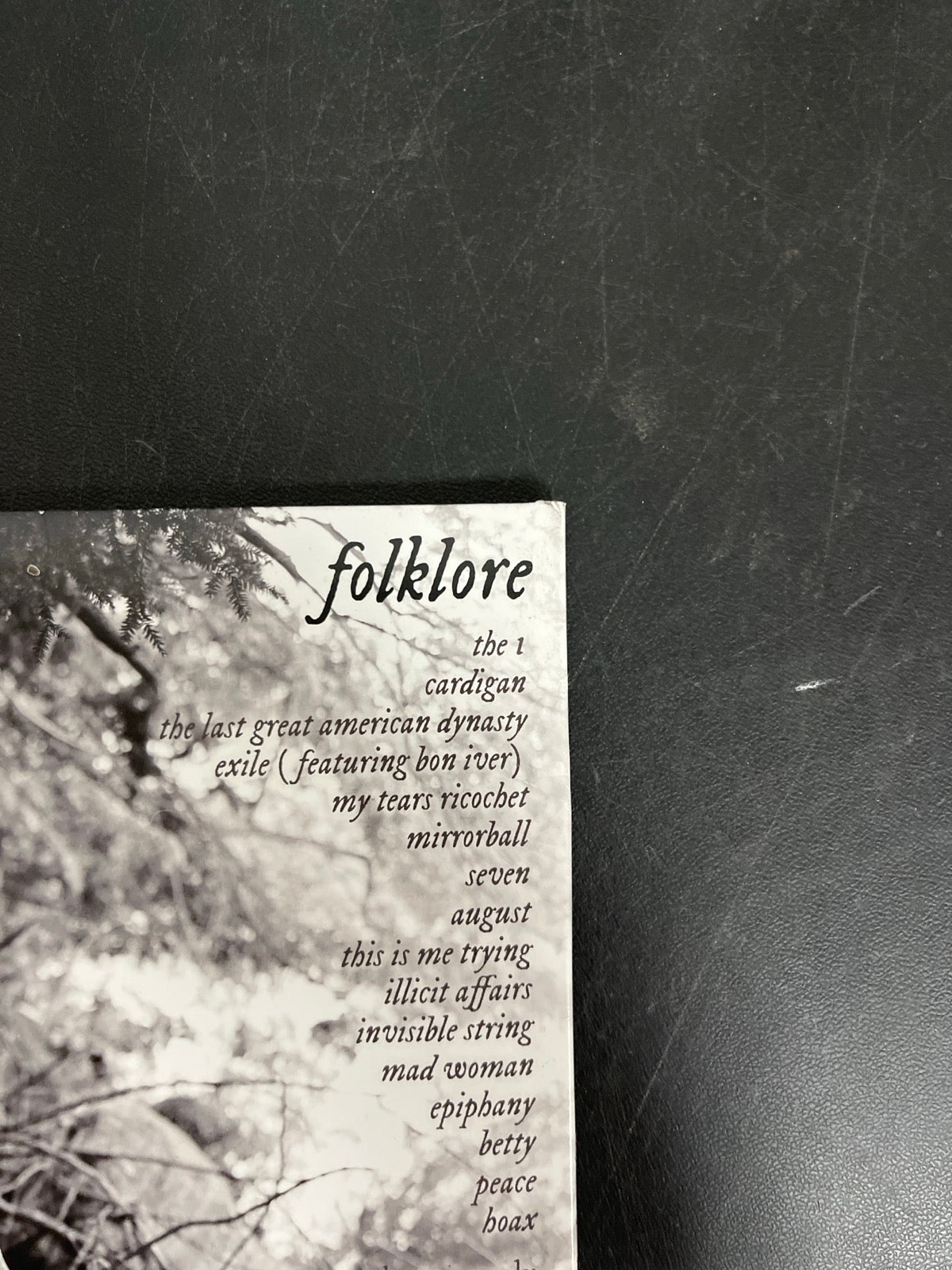 BACK_TR - Taylor Swift - Folklore LE Red Etched Vinyl USED NOT TESTED