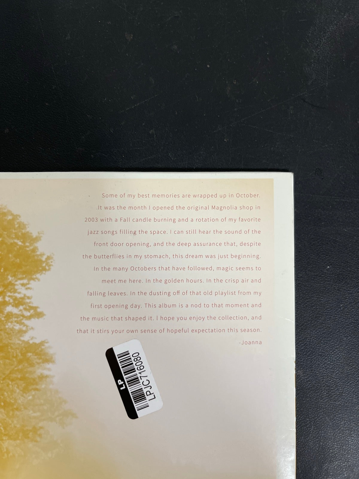 BACK_TR - October, At Last LE Vinyl USED NOT TESTED