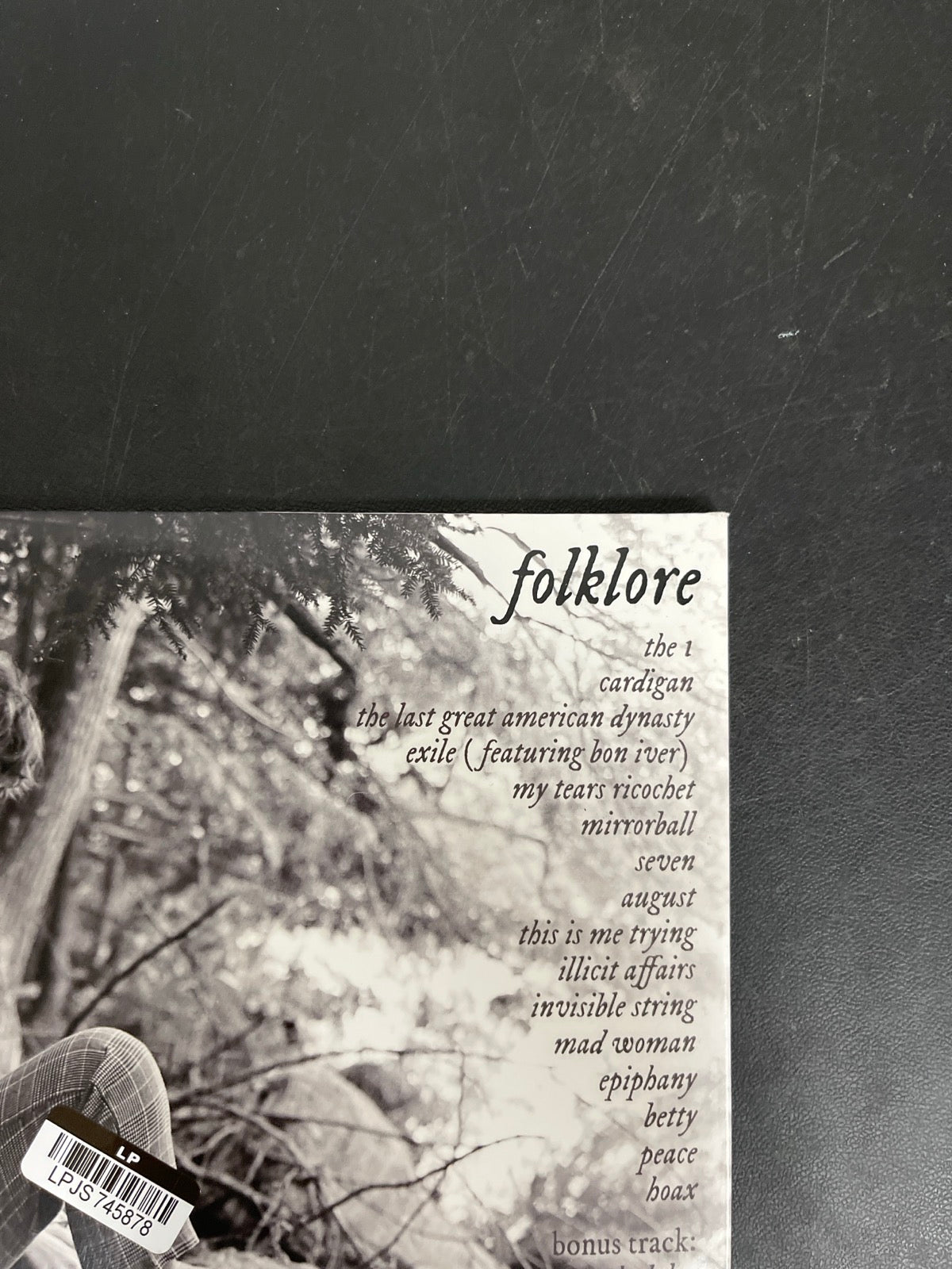 BACK_TR - Taylor Swift - Folklore LE Red Etched Vinyl USED NOT TESTED