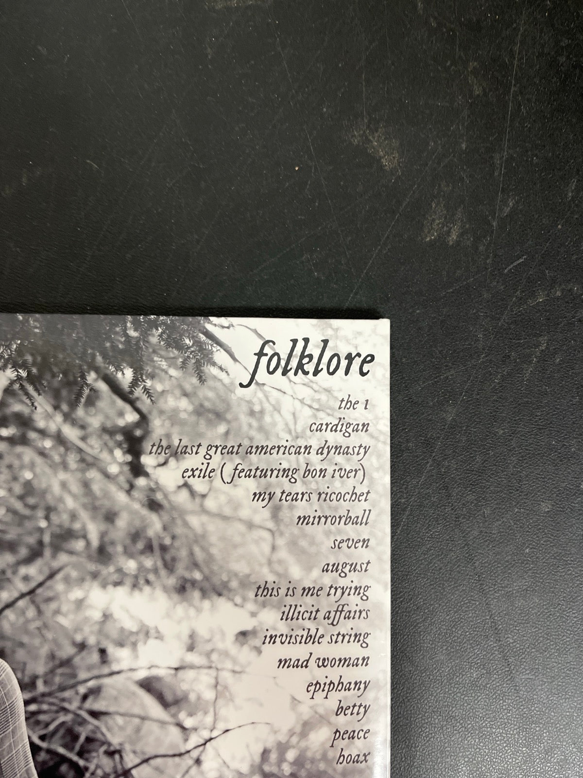 BACK_TR - Taylor Swift - Folklore LE Red Etched Vinyl USED NOT TESTED