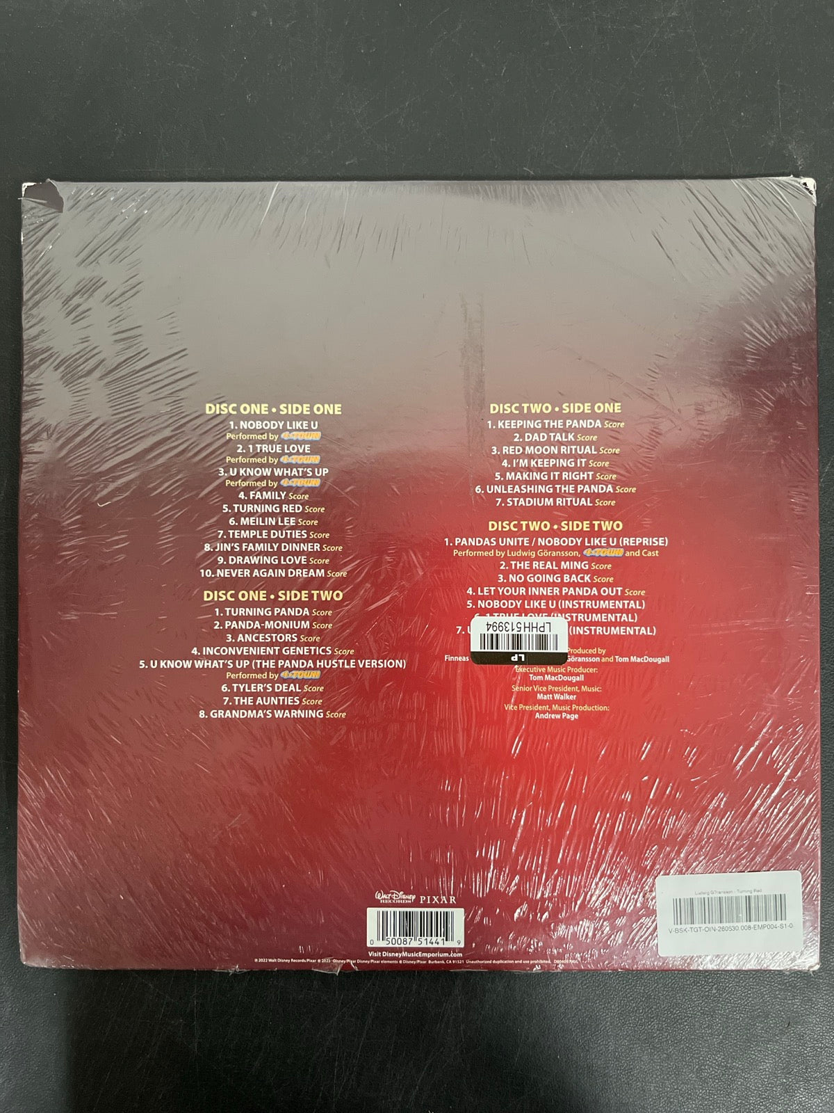 BACK - Turning Red OST LE Red Vinyl SEALED NOT TESTED