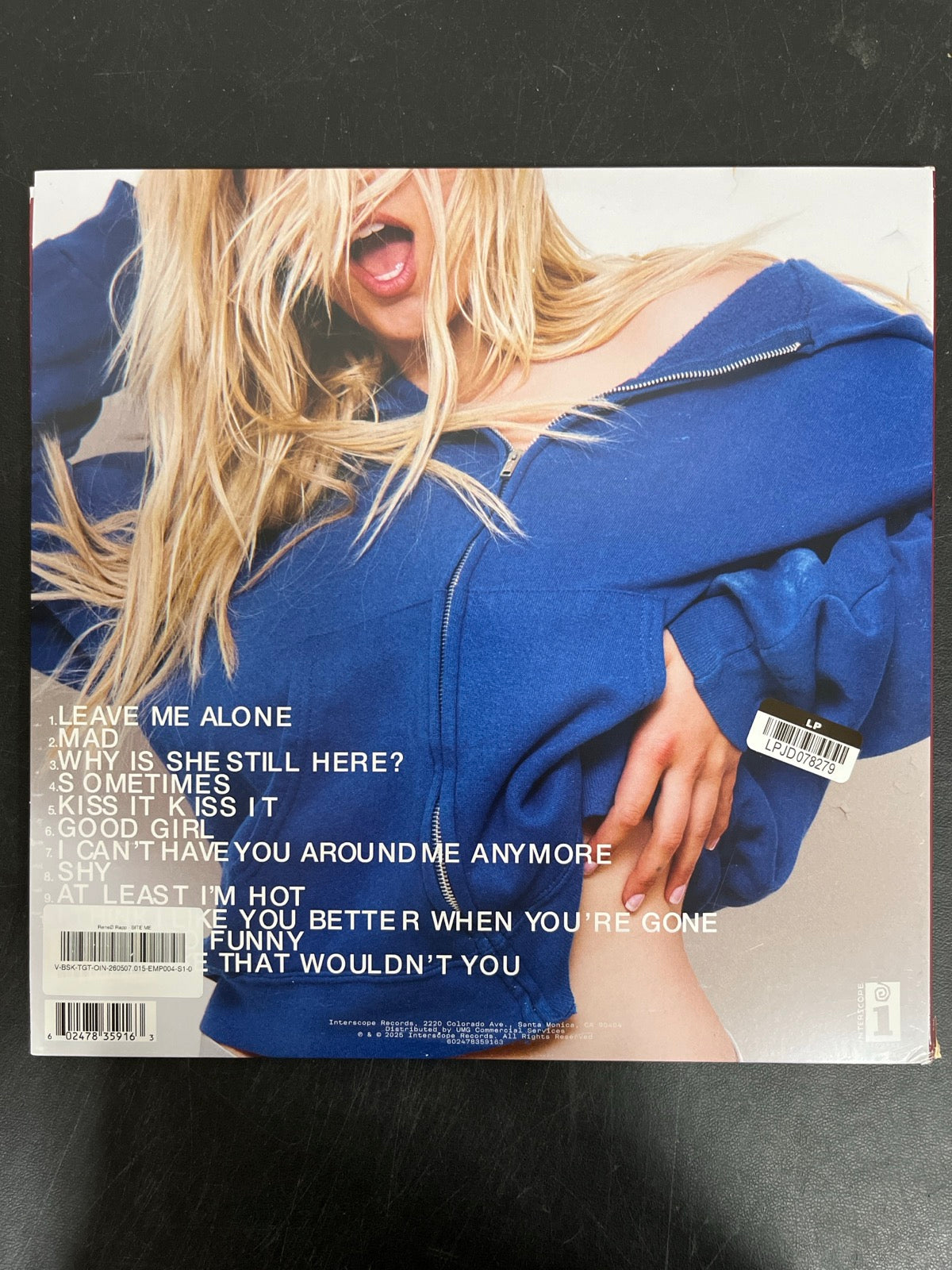 BACK - Reneé Rapp - Bite Me LE Baby Blue Vinyl USED NOT TESTED