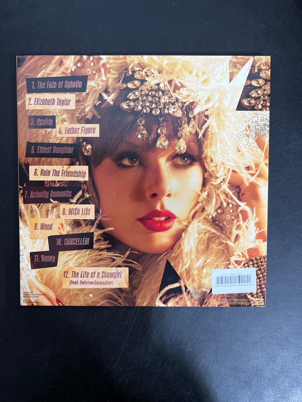 BACK - Taylor Swift - The Life of a ... LE 180gm Pink Yellow Vinyl USED NOT TESTED