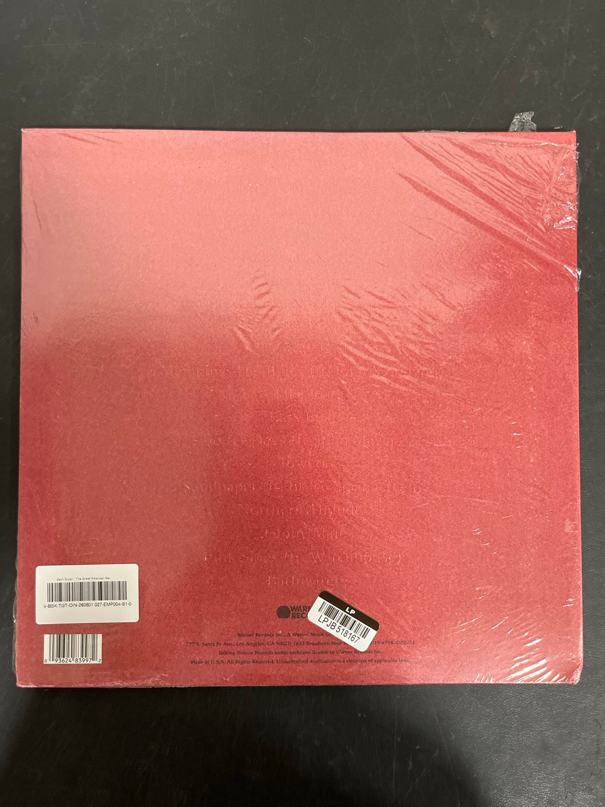 BACK - Zach Bryan - The Great American... Target Exclusive Vinyl USED NOT TESTED