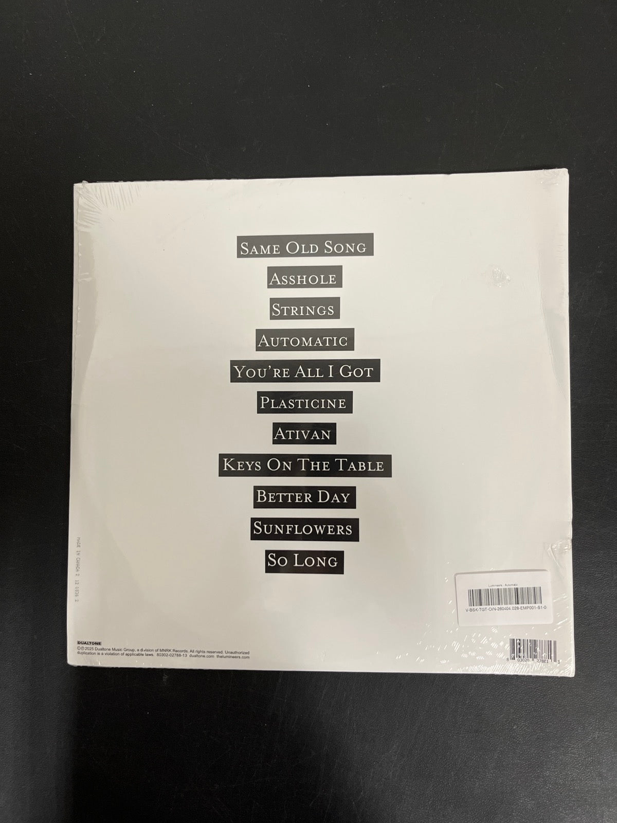 BACK - The Lumineers - Automatic LE Remastered Vinyl SEALED NOT TESTED
