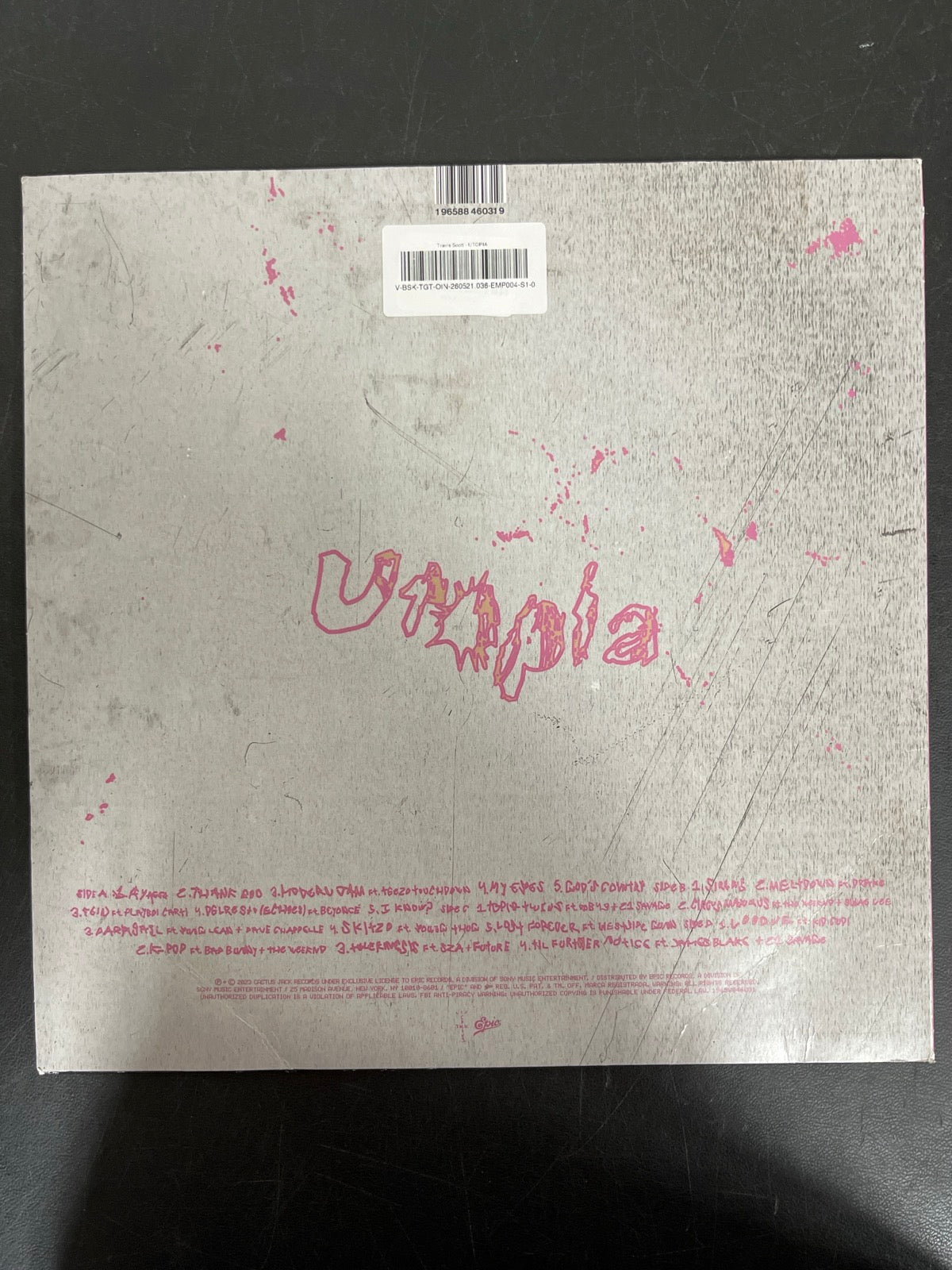 BACK - Travis Scott - UTOPIA Vinyl USED NOT TESTED