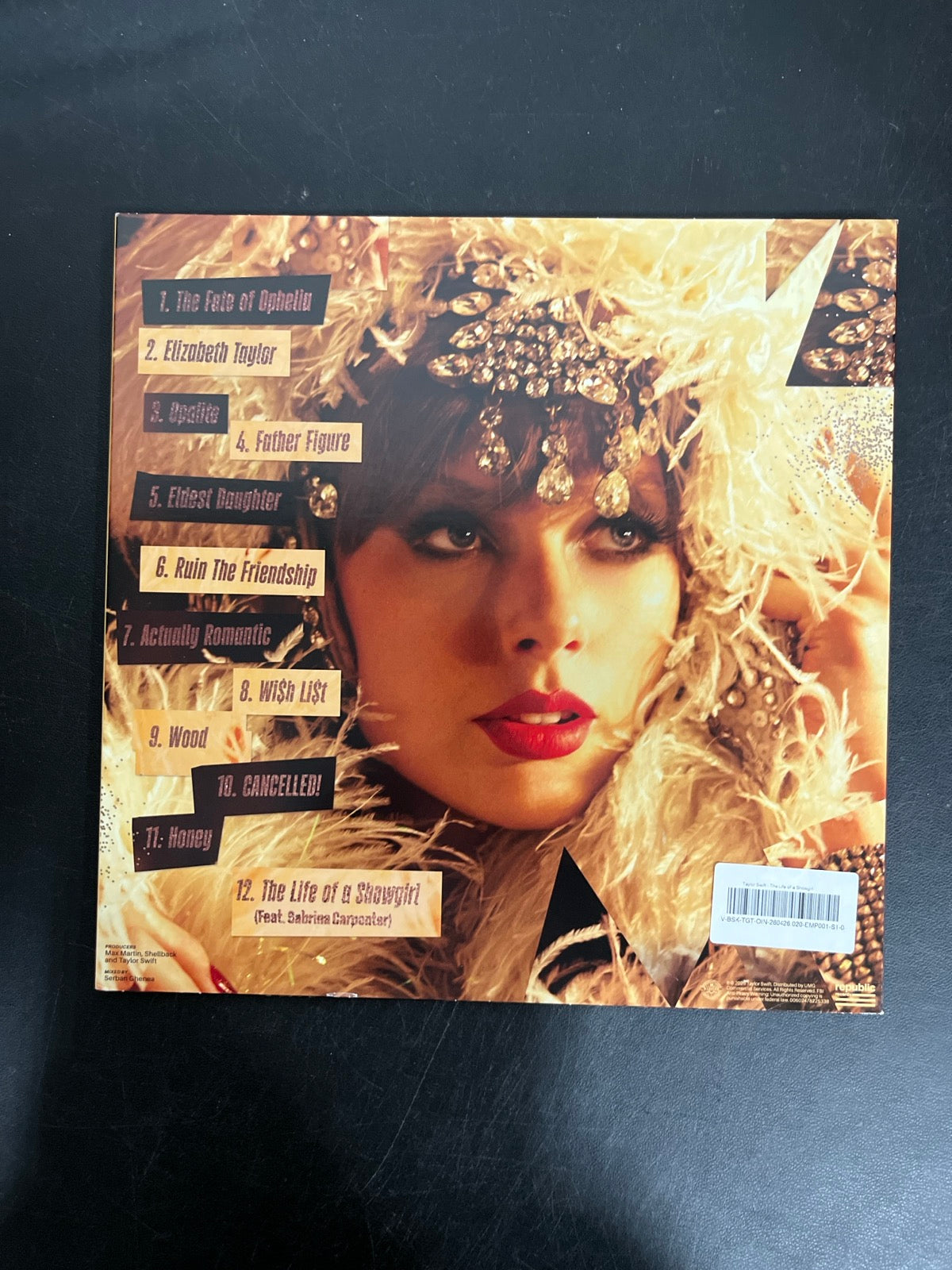 BACK - Taylor Swift - The Life of a ... LE 180gm Pink Yellow Vinyl USED NOT TESTED