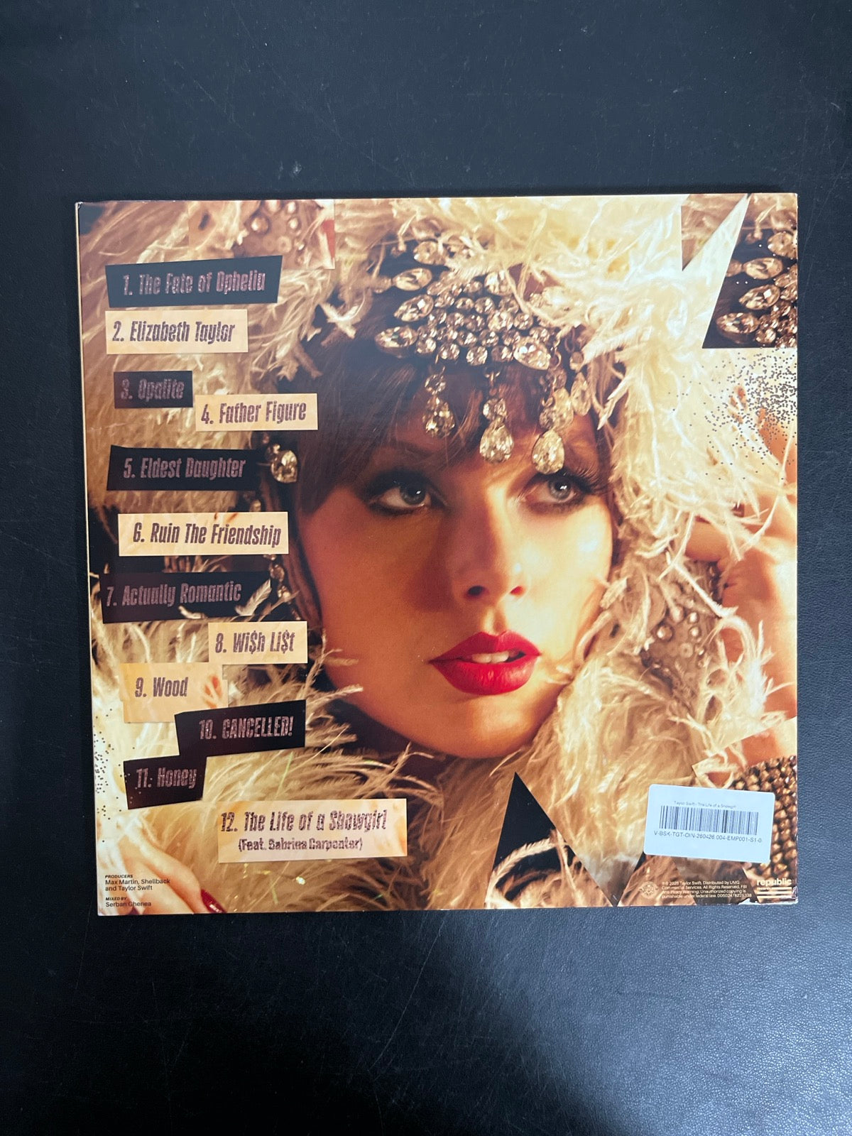 BACK - Taylor Swift - The Life of a ... LE 180gm Pink Yellow Vinyl USED NOT TESTED