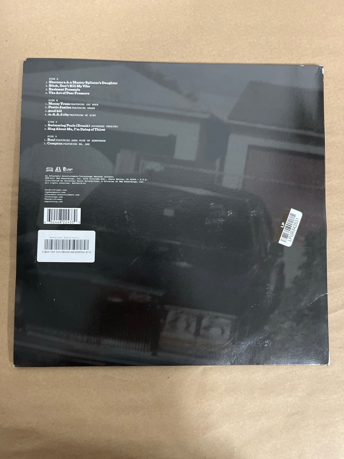 BACK - Kendrick Lamar - good kid, m.A.A.d city LE Red Vinyl USED NOT TESTED