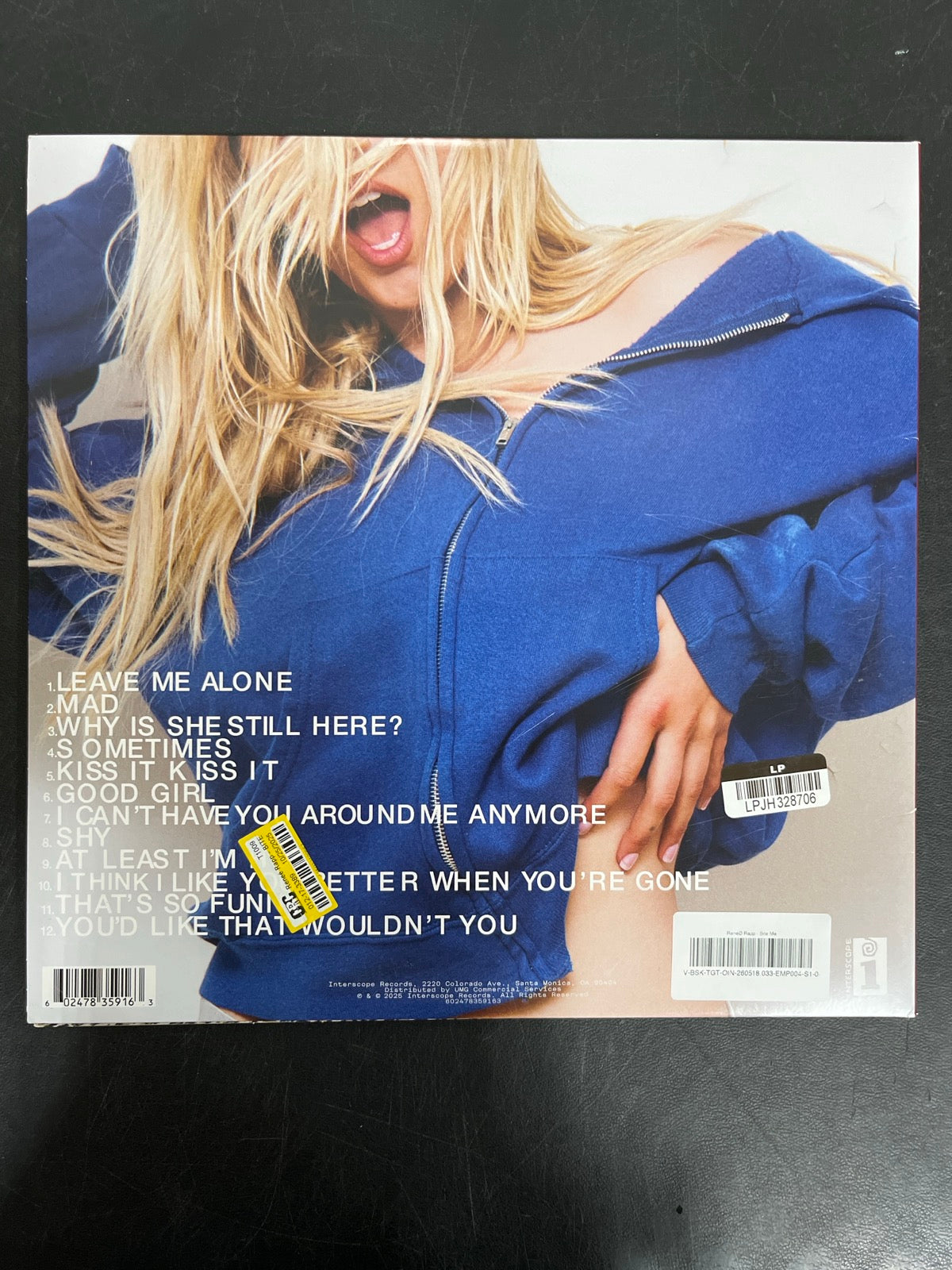 BACK - Reneé Rapp - Bite Me LE Baby Blue Vinyl USED NOT TESTED