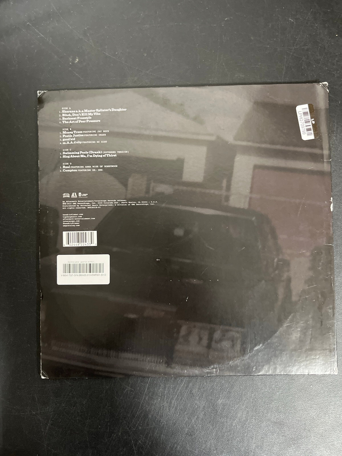 BACK - Kendrick Lamar - good kid, m.A.A.d city LE Red Vinyl USED NOT TESTED