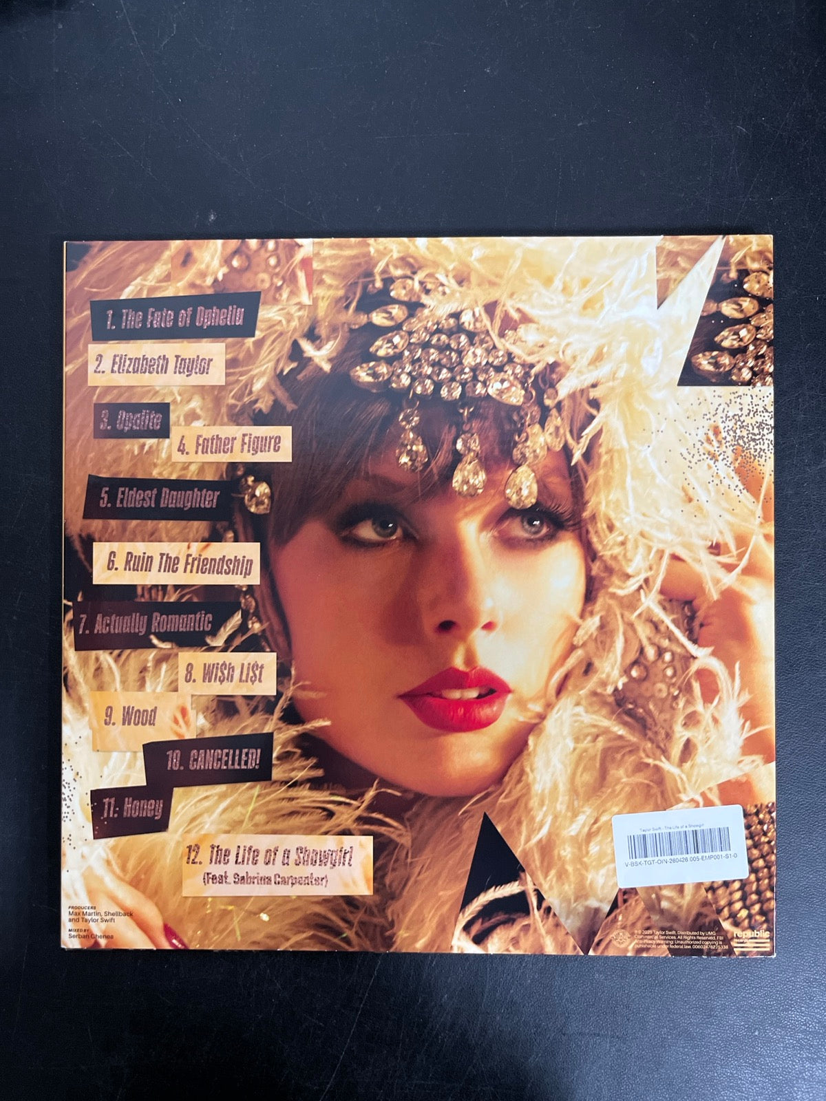 BACK - Taylor Swift - The Life of a ... LE 180gm Pink Yellow Vinyl USED NOT TESTED