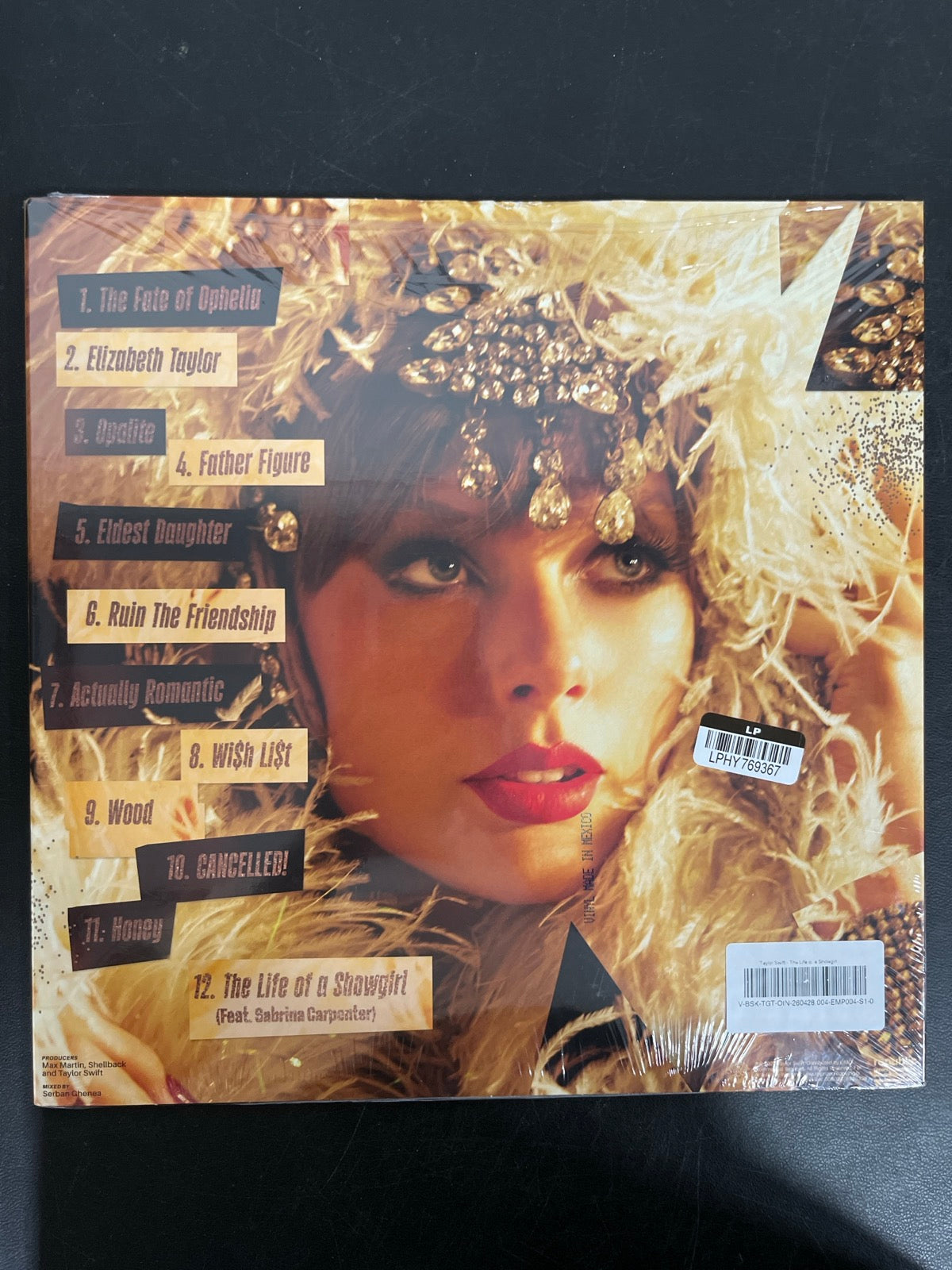 BACK - Taylor Swift - The Life of a ... LE 180gm Pink Yellow Vinyl USED NOT TESTED