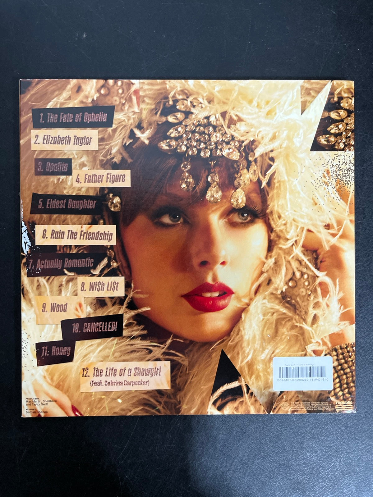 BACK - Taylor Swift - The Life of a ... LE Pink Yellow Vinyl USED NOT TESTED