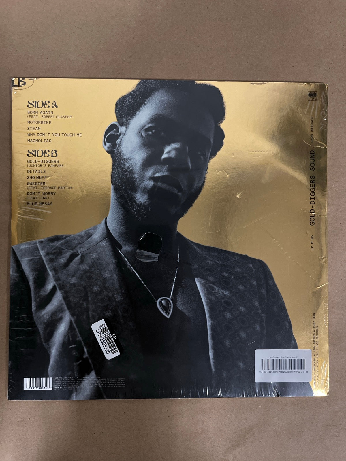 BACK - Leon Bridges - Gold-Diggers Sound LE Gold Vinyl USED NOT TESTED