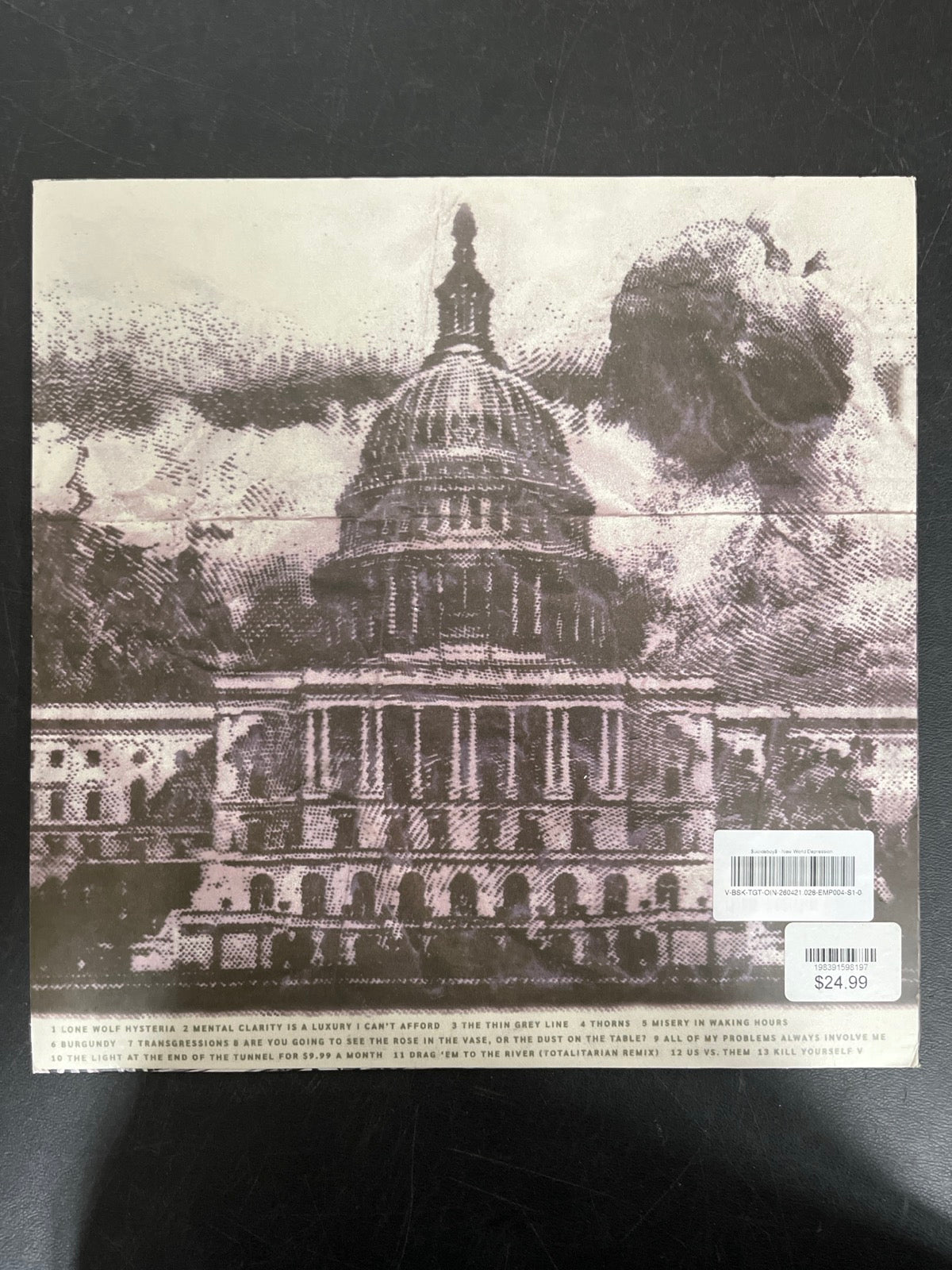 BACK - $uicideboy$ - New World Depression Clear Vinyl USED NOT TESTED