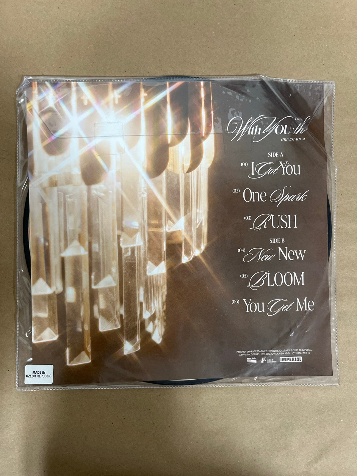 BACK - TWICE - With YOU-th LE Picture Disc Vinyl USED NOT TESTED