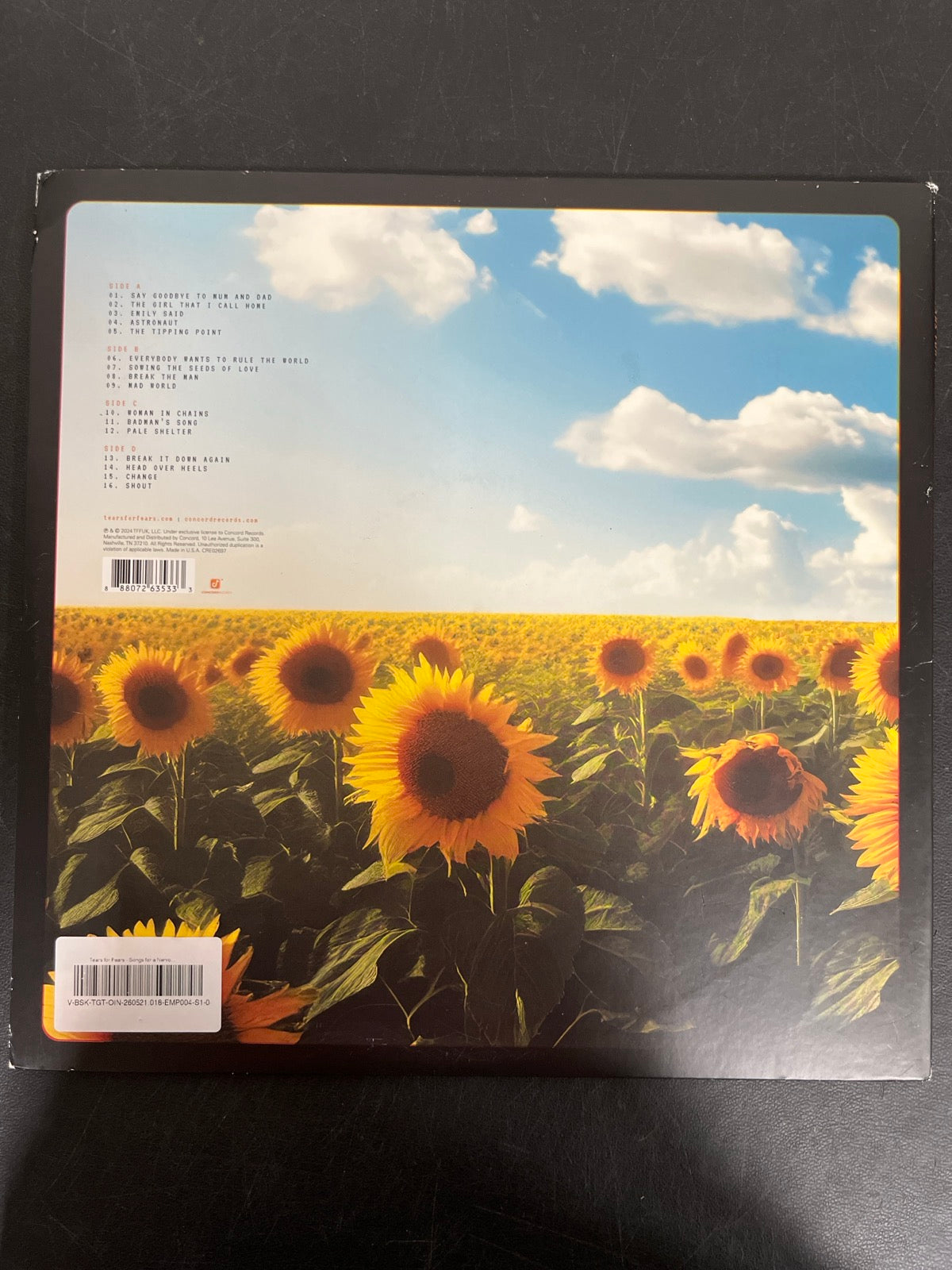 BACK - Tears For Fears - Songs For A Nerv ... LE Watermelon Cream Vinyl USED NOT TESTED