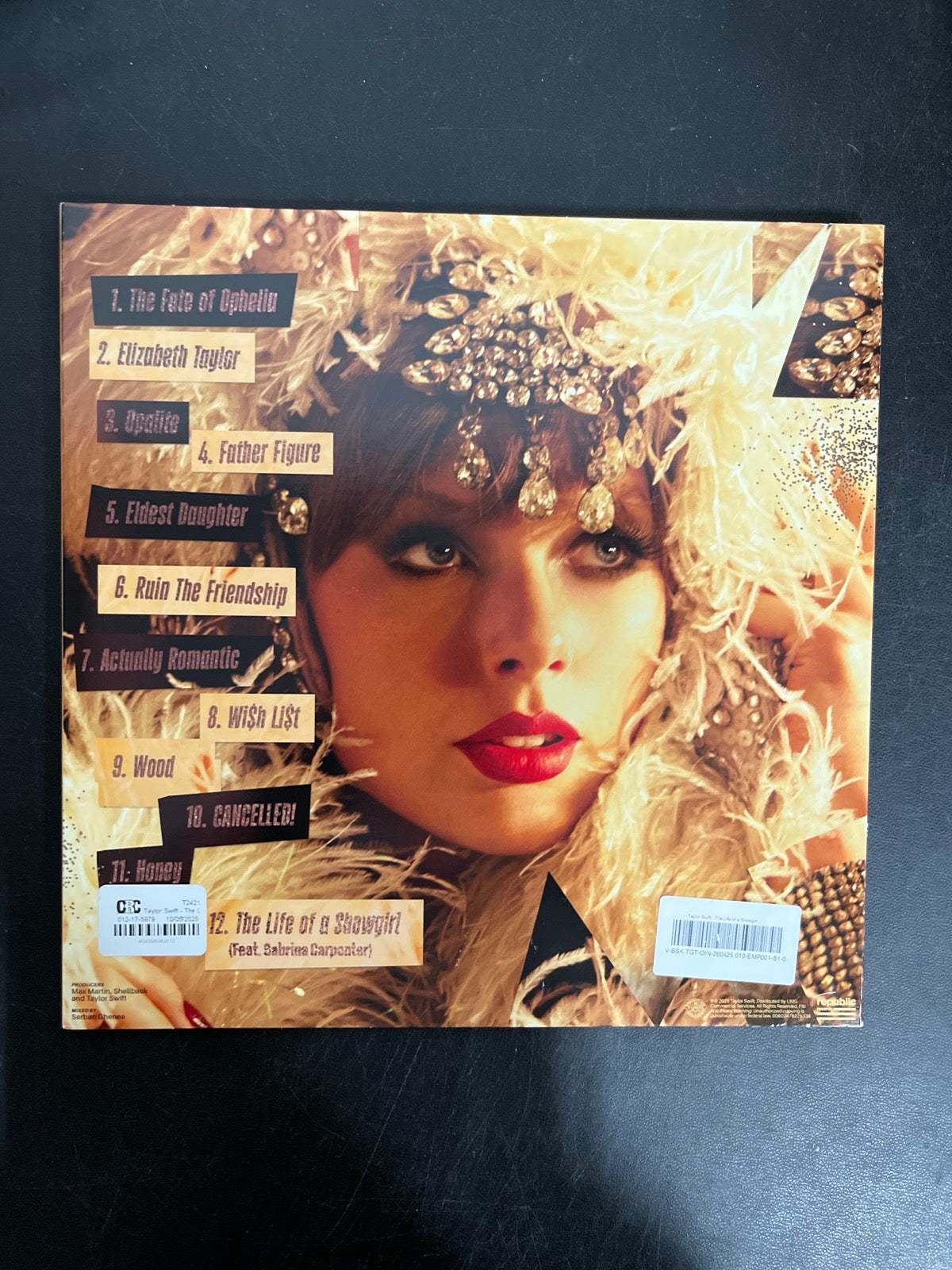 BACK - Taylor Swift - The Life of a ... LE Pink Yellow Vinyl USED NOT TESTED