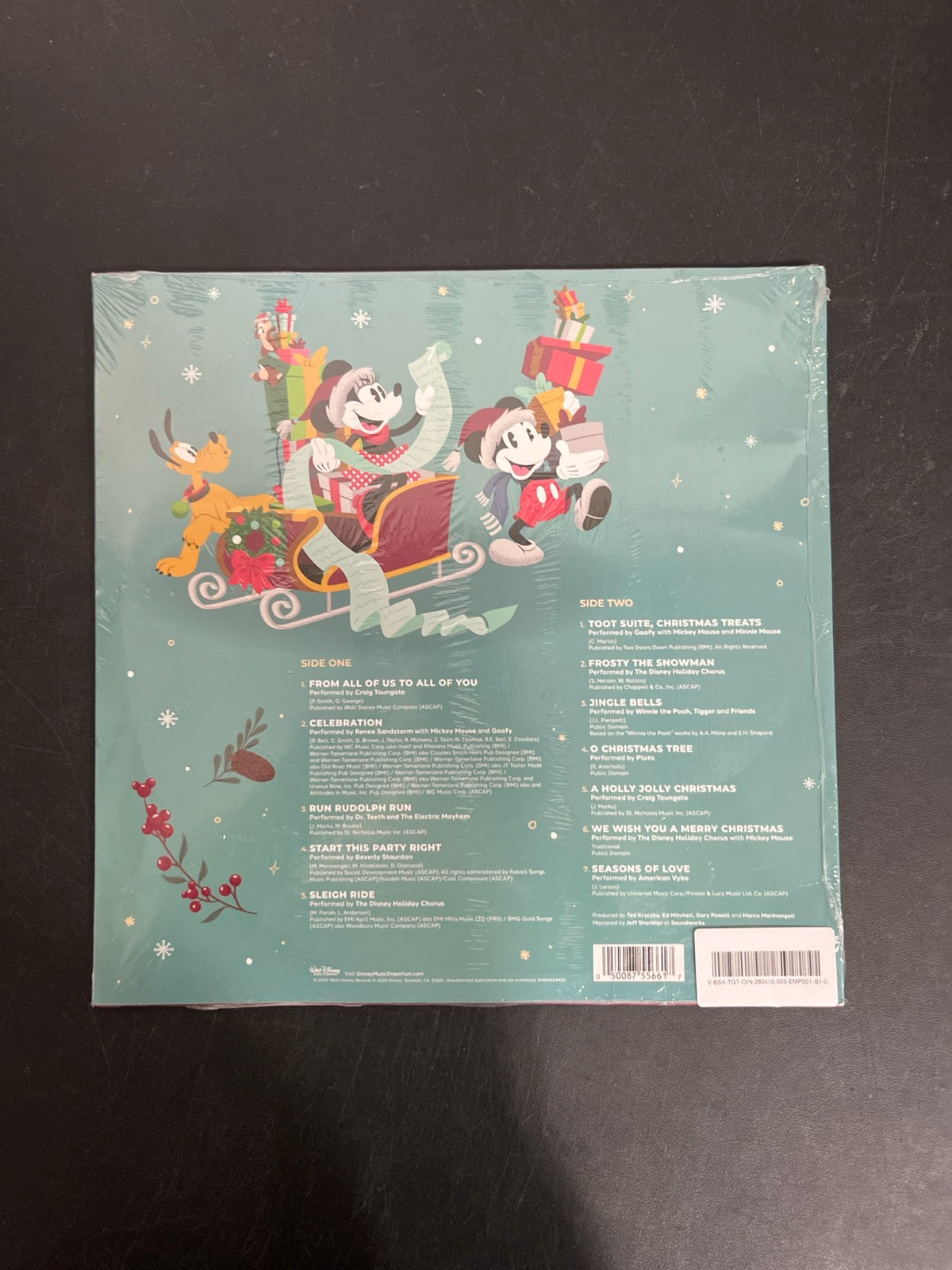 BACK - Disney Holiday Celebration Green Vinyl SEALED NOT TESTED