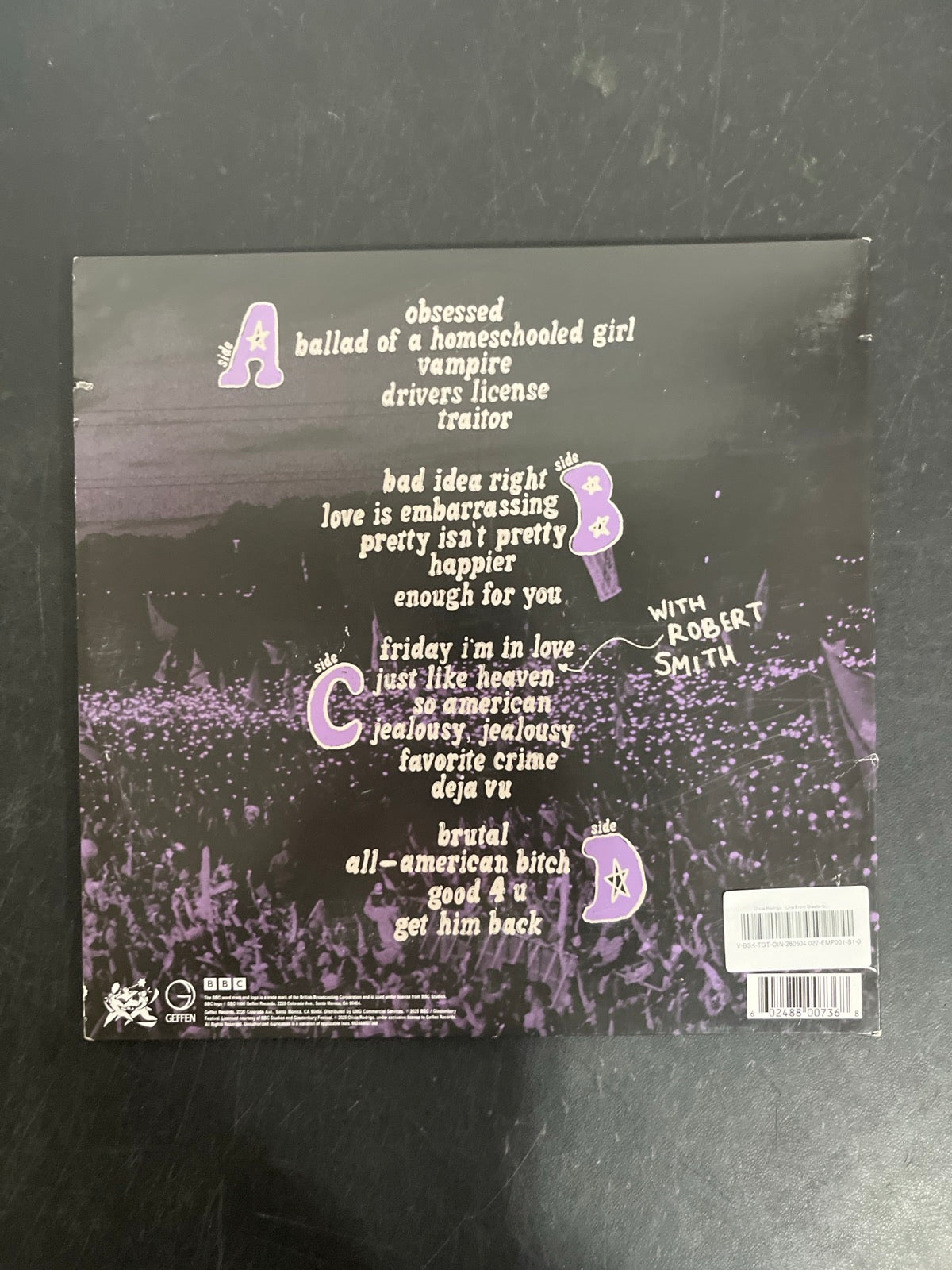 BACK - Olivia Rodrigo - Live From ... LE Teal / Blue Vinyl USED NOT TESTED