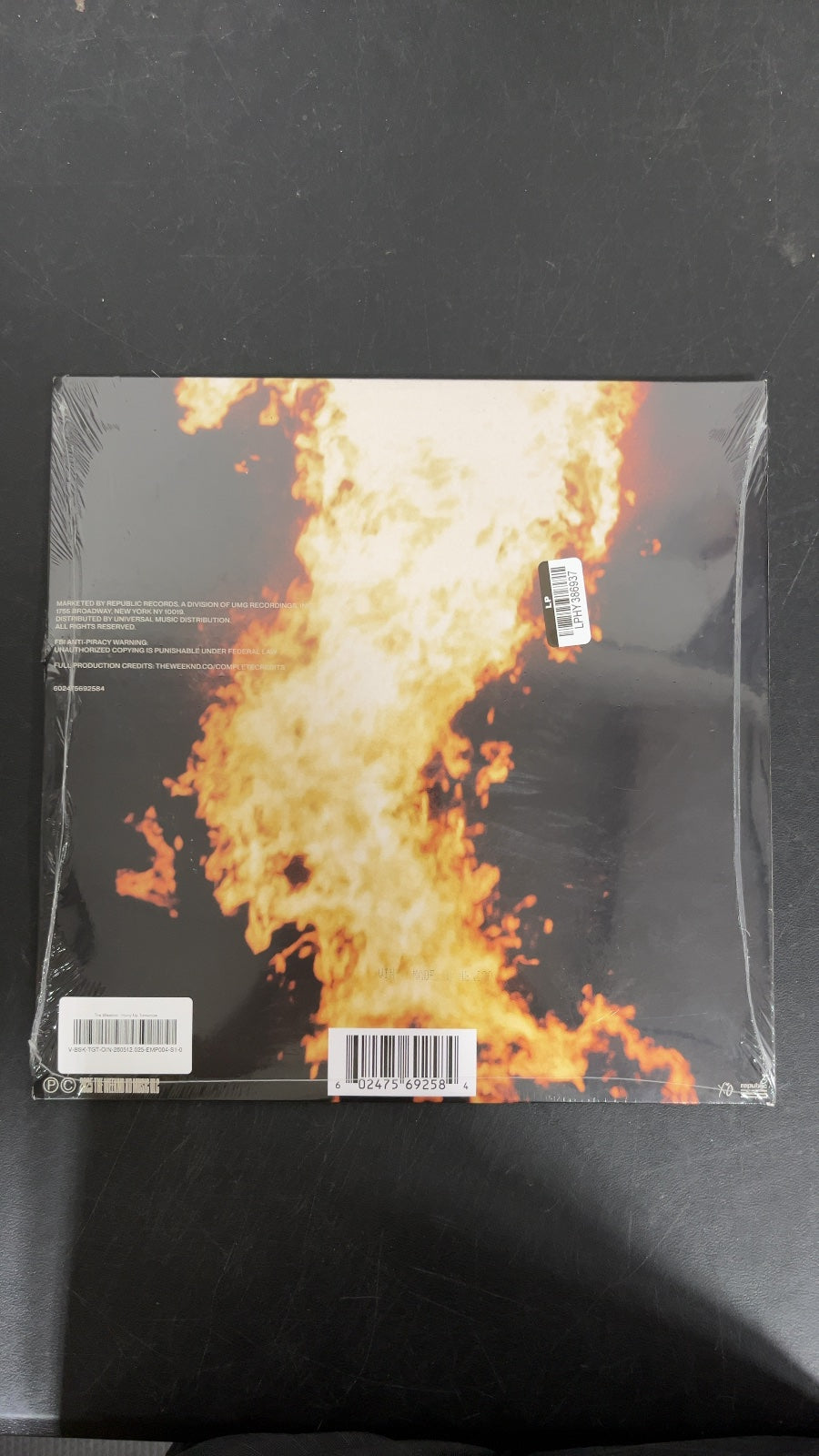 BACK - The Weeknd - Hurry Up Tomorrow Black Vinyl SEALED NOT TESTED