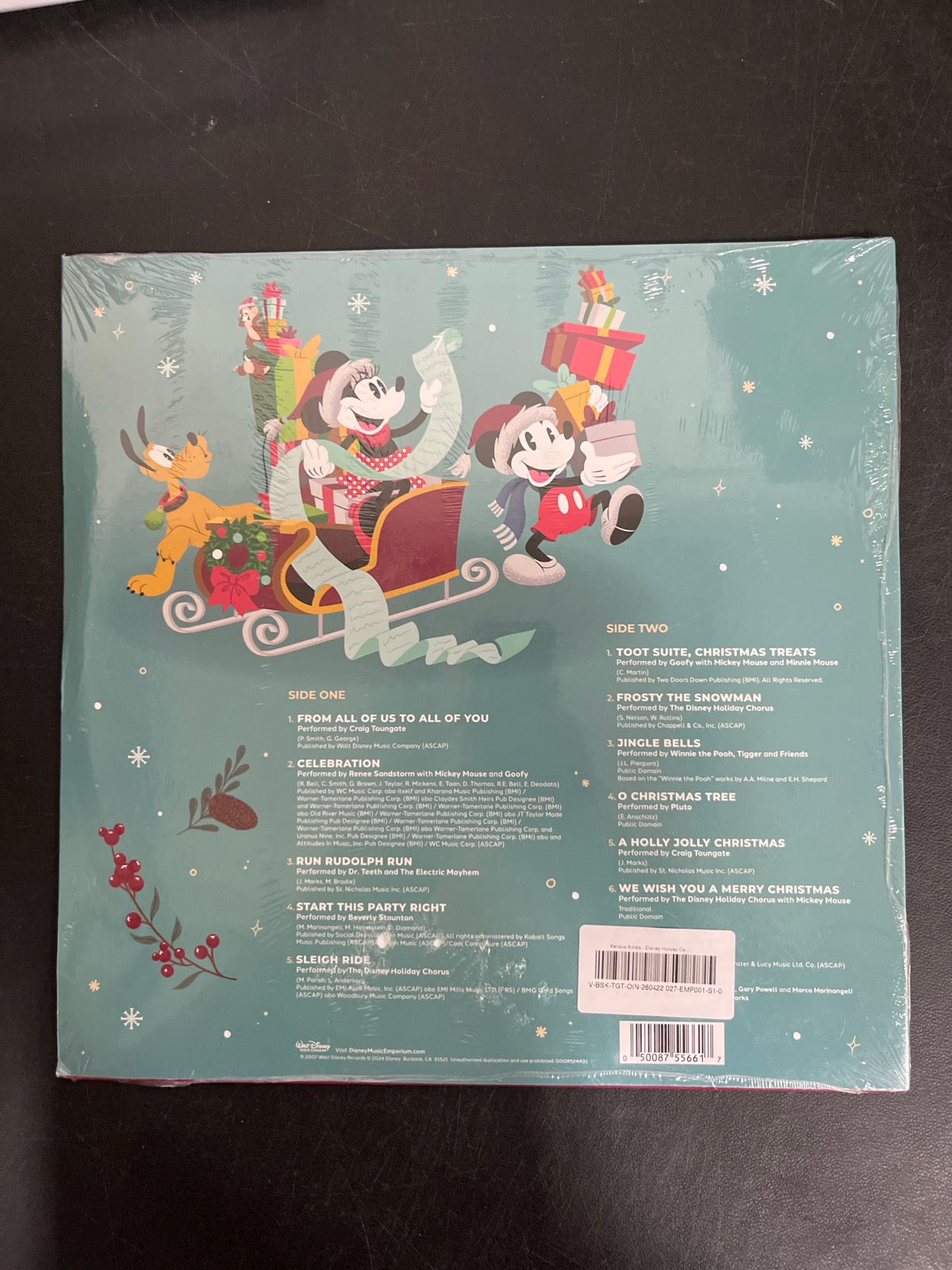 BACK - Disney Holiday Celebration Green Vinyl USED NOT TESTED