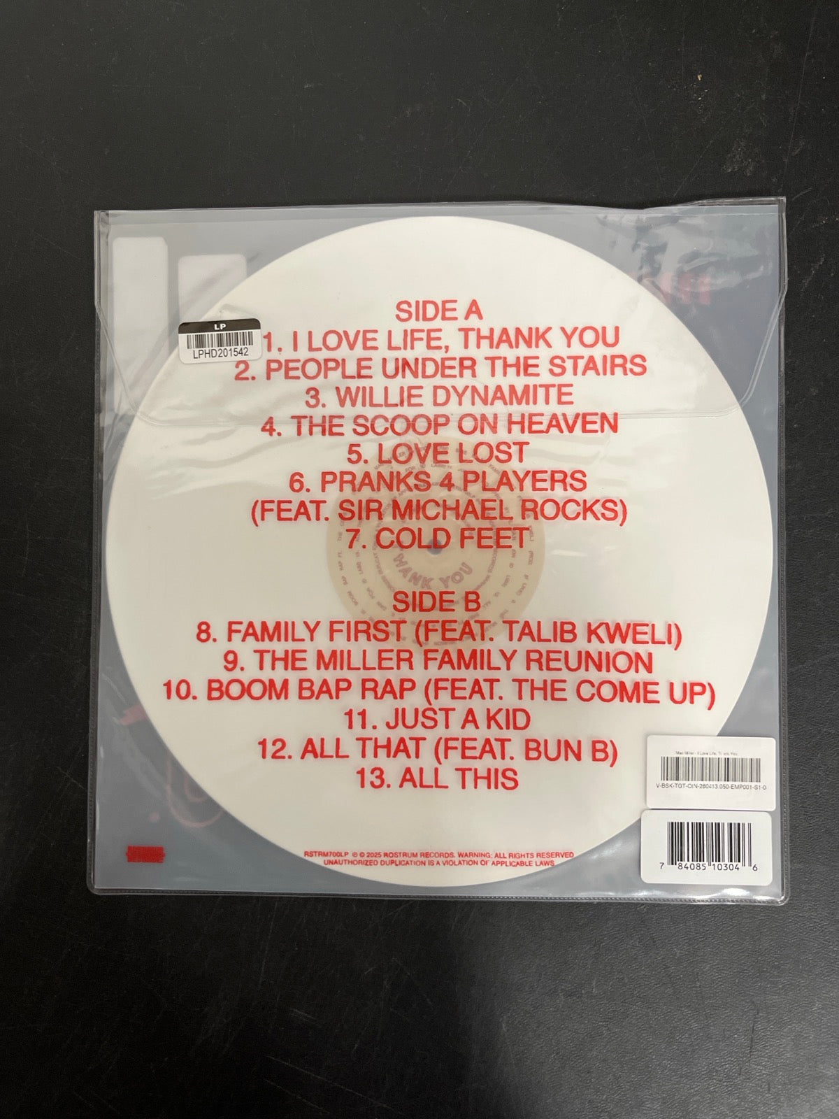 BACK - Mac Miller - I Love Life ... LE First Pressing White Vinyl SEALED NOT TESTED