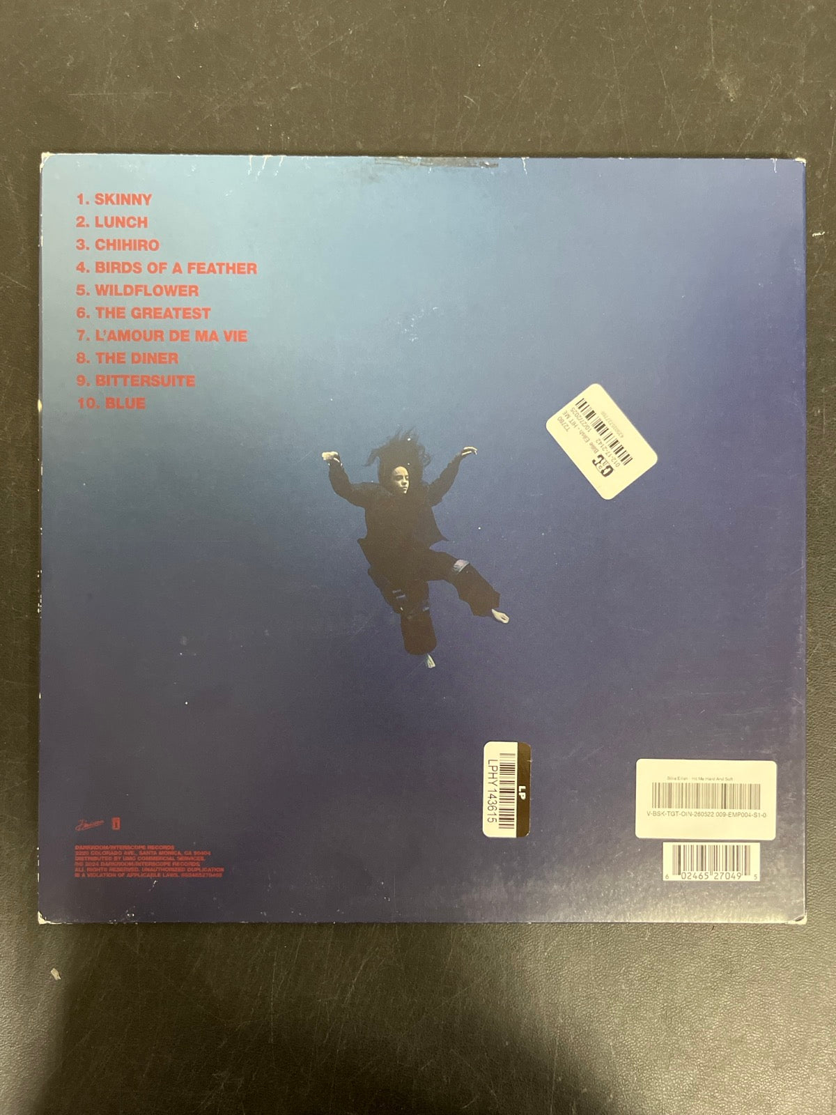 BACK - Billie Eilish - Hit Me Hard And Soft LE Orange Vinyl USED NOT TESTED